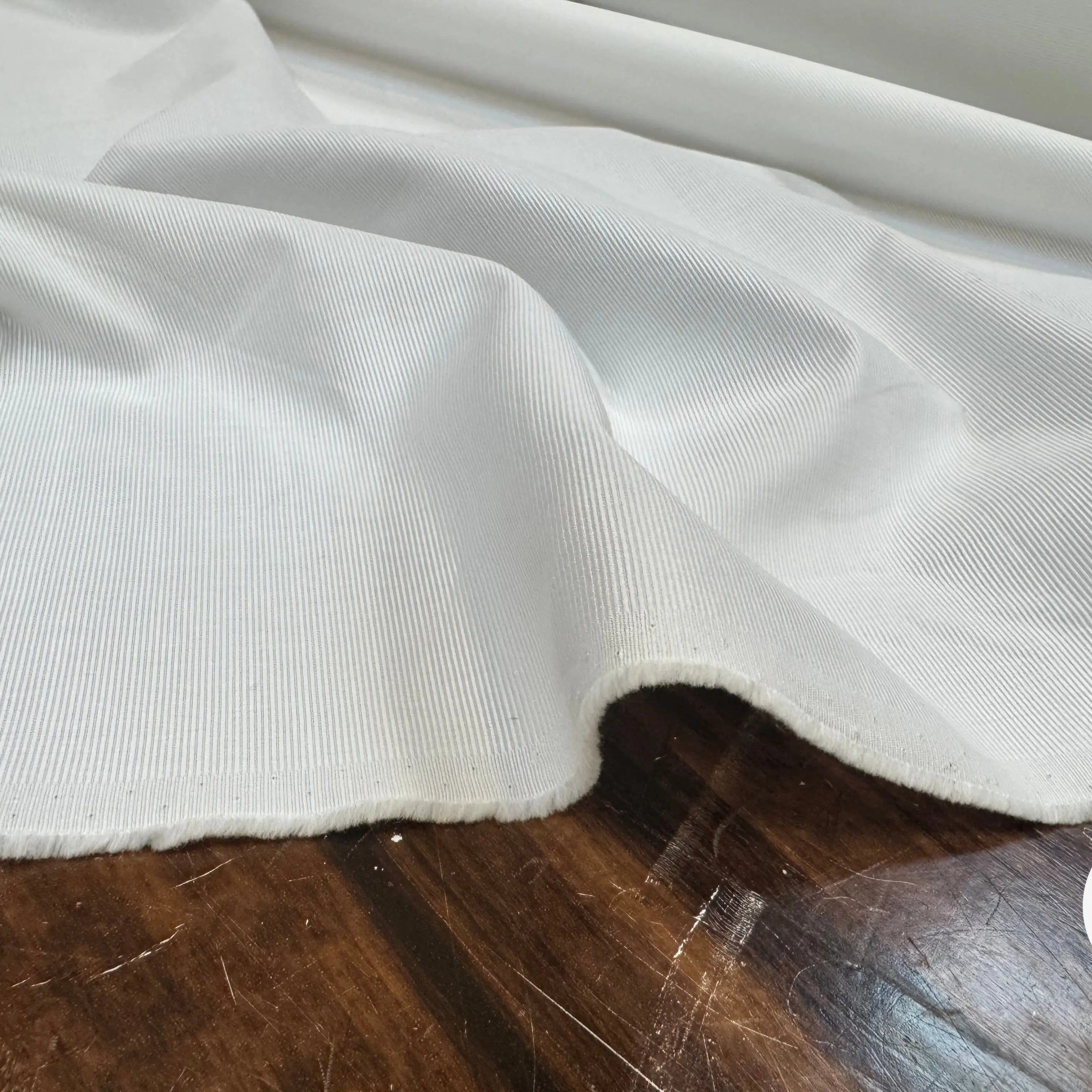 POPELINE BLANCHE MINI RAYURES VERTICALES - My Little Coupon