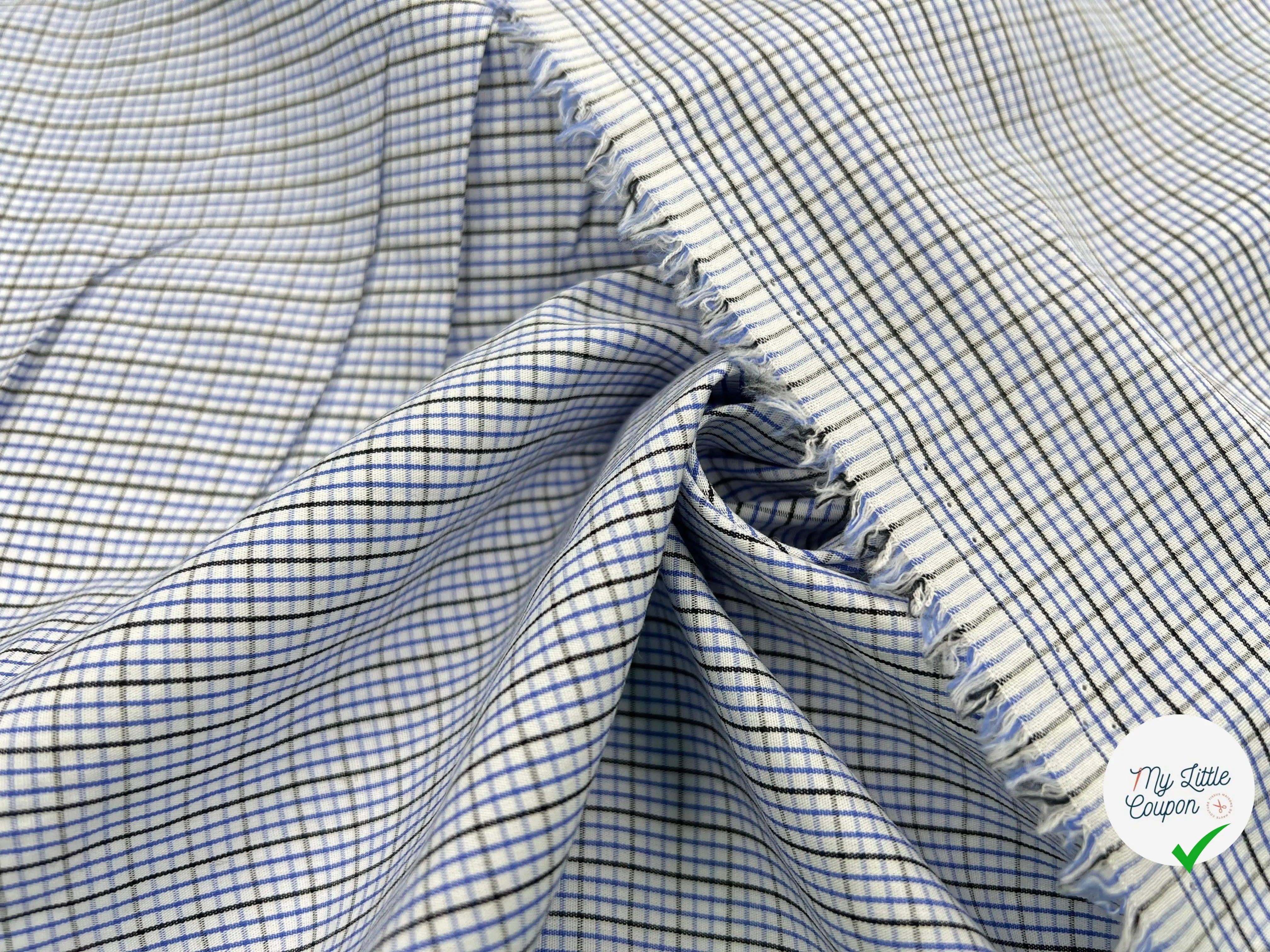 POPELINE CHEMISE BLUE VERY ELEGANT - My Little Coupon - tissu - coudre