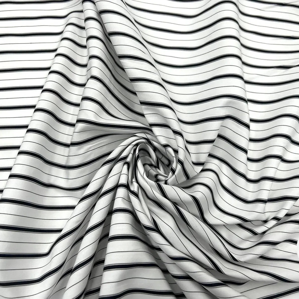 TISSU CHEMISE TISSÉ TEINT BLACK WHITE RAYURES SERTIES - My Little Coupon - tissu - coudre