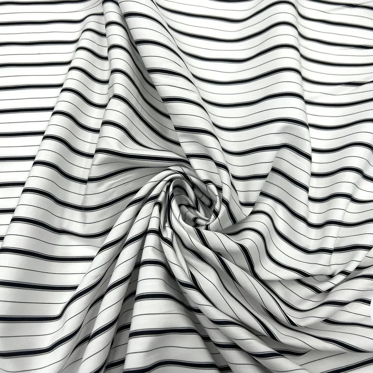 TISSU CHEMISE TISSÉ TEINT BLACK WHITE RAYURES SERTIES - My Little Coupon - tissu - coudre