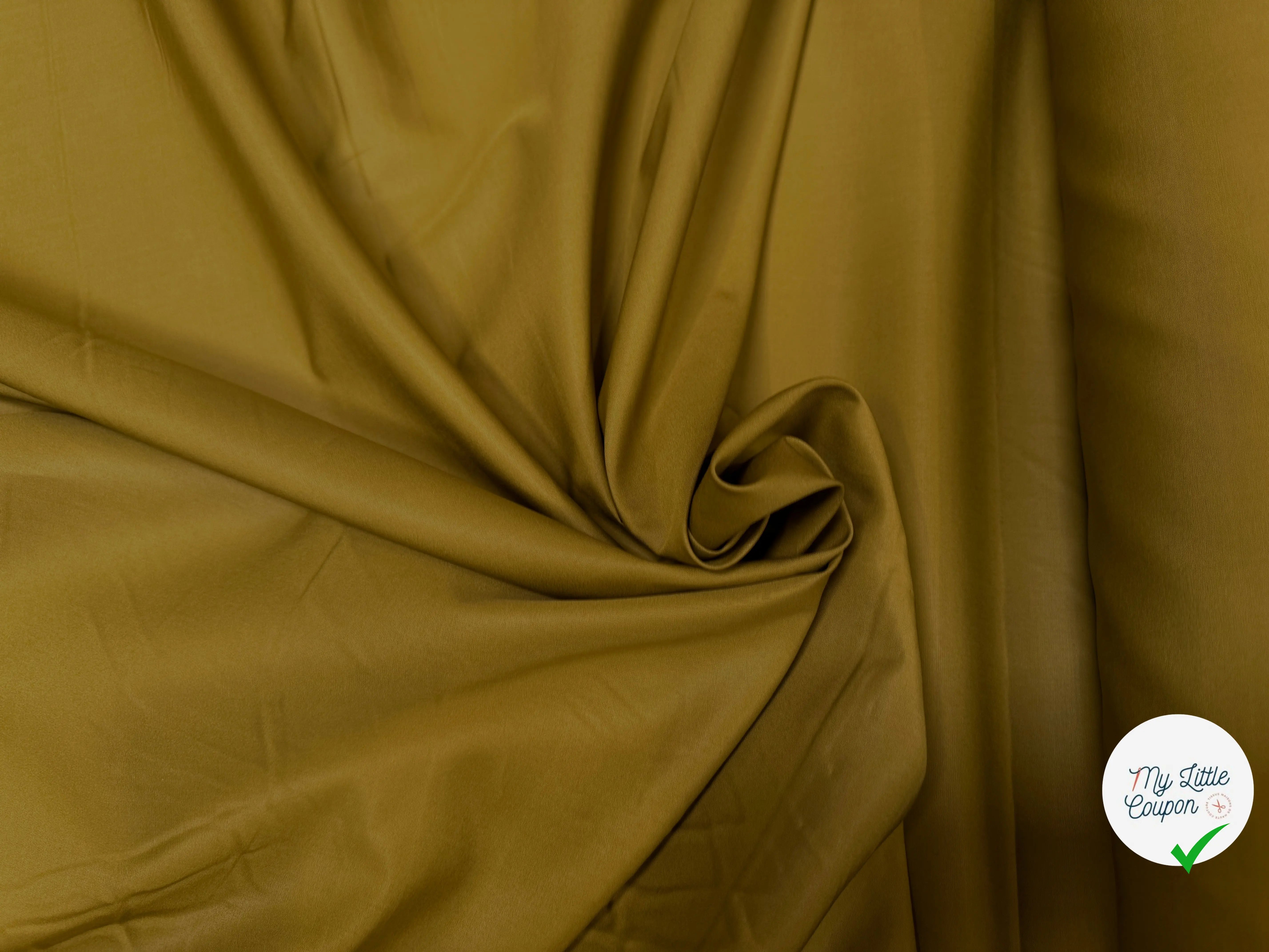 POPELINE CHIC COTON OLIVE MOUTARDE - My Little Coupon
