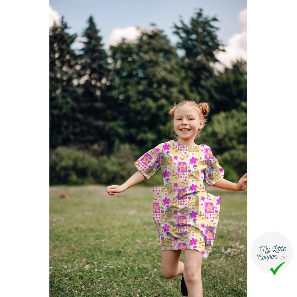 FINE POPLIN DIGITAL FLOWERS – FUCHSIA - My Little Coupon