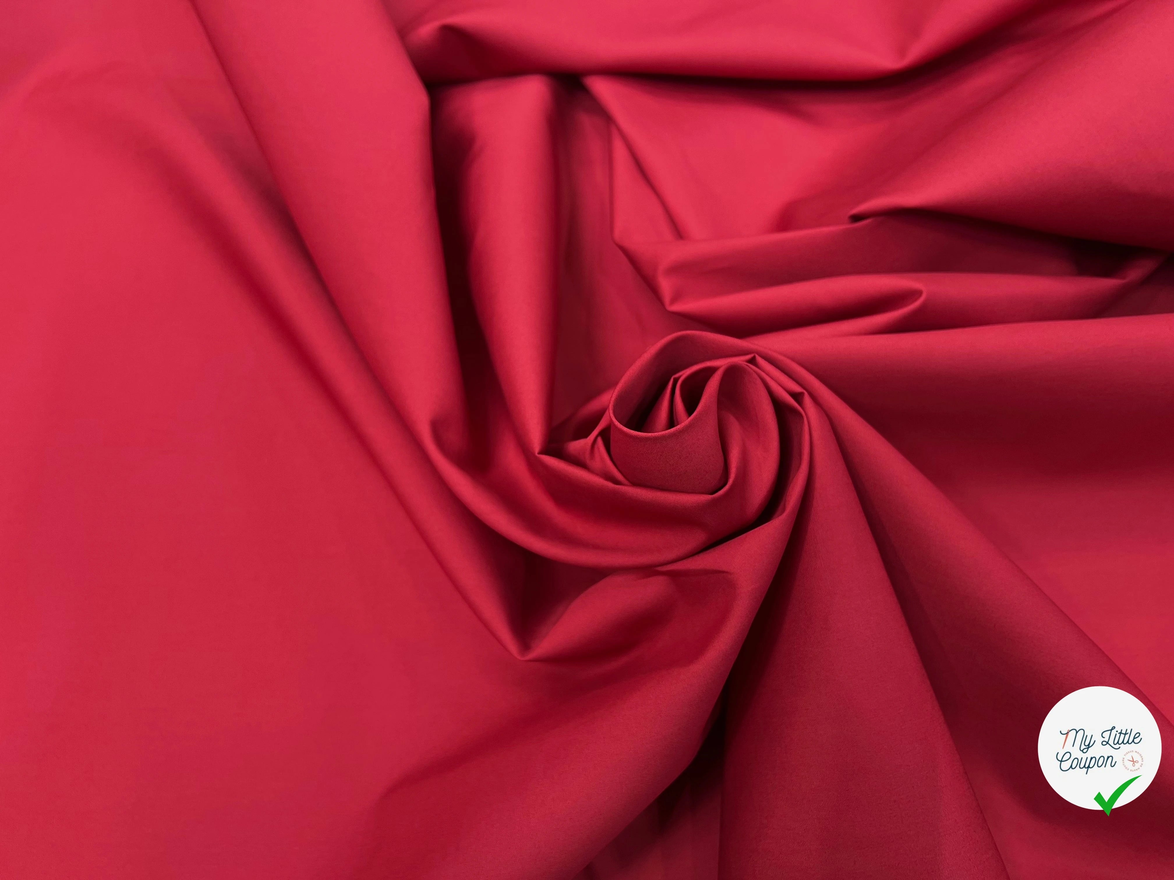 POPELINE COTON MERCERISE GRIOTTE LAIZE 150 - My Little Coupon