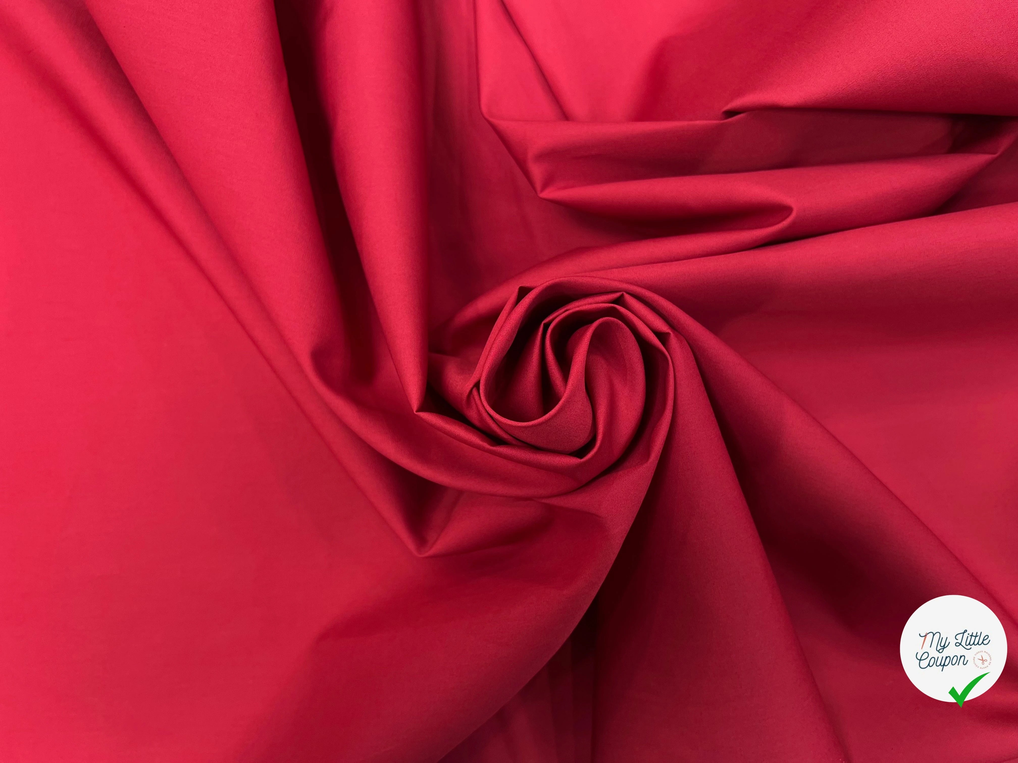 POPELINE COTON MERCERISE GRIOTTE LAIZE 150 - My Little Coupon