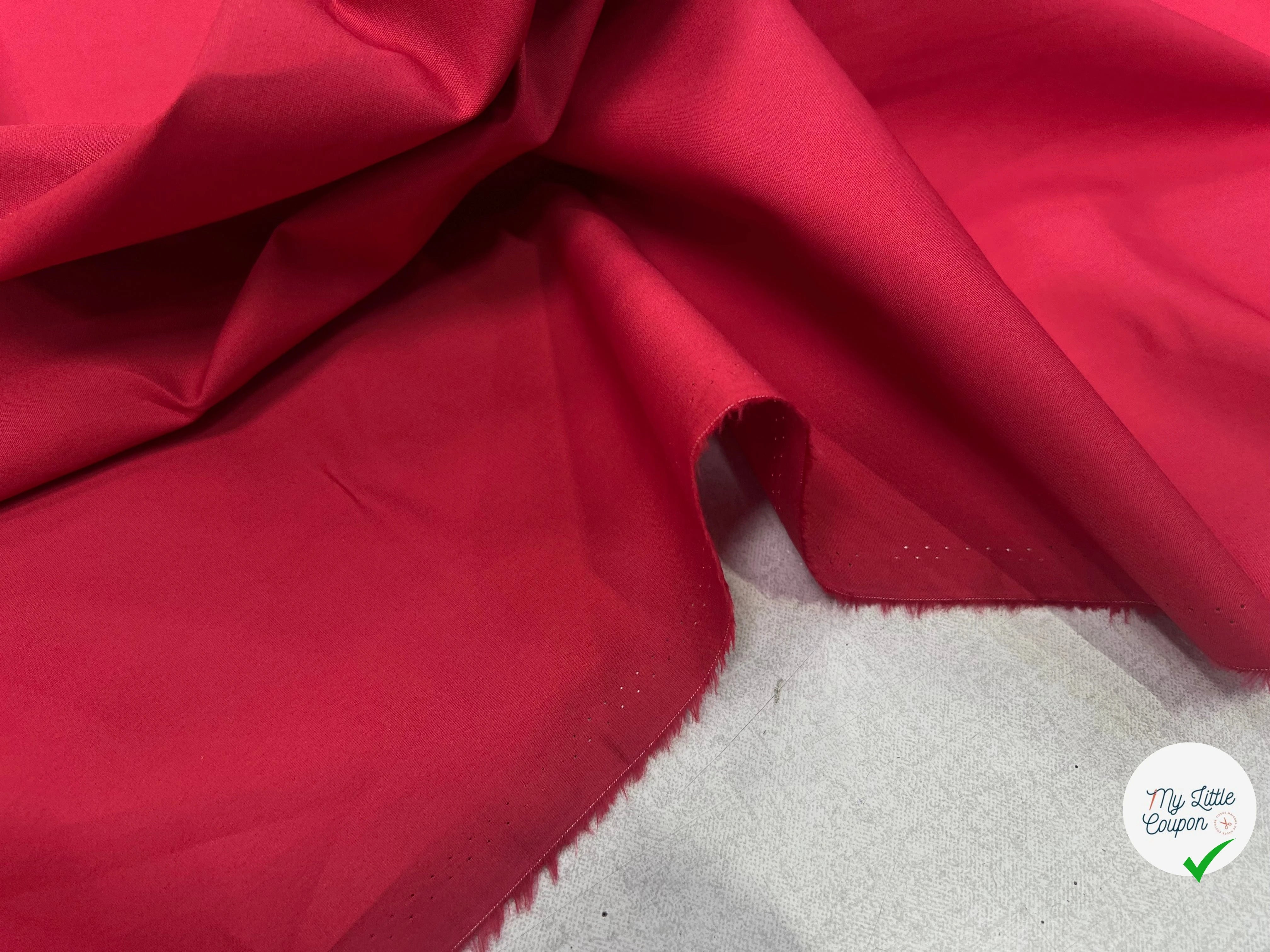 POPELINE COTON MERCERISE GRIOTTE LAIZE 150 - My Little Coupon