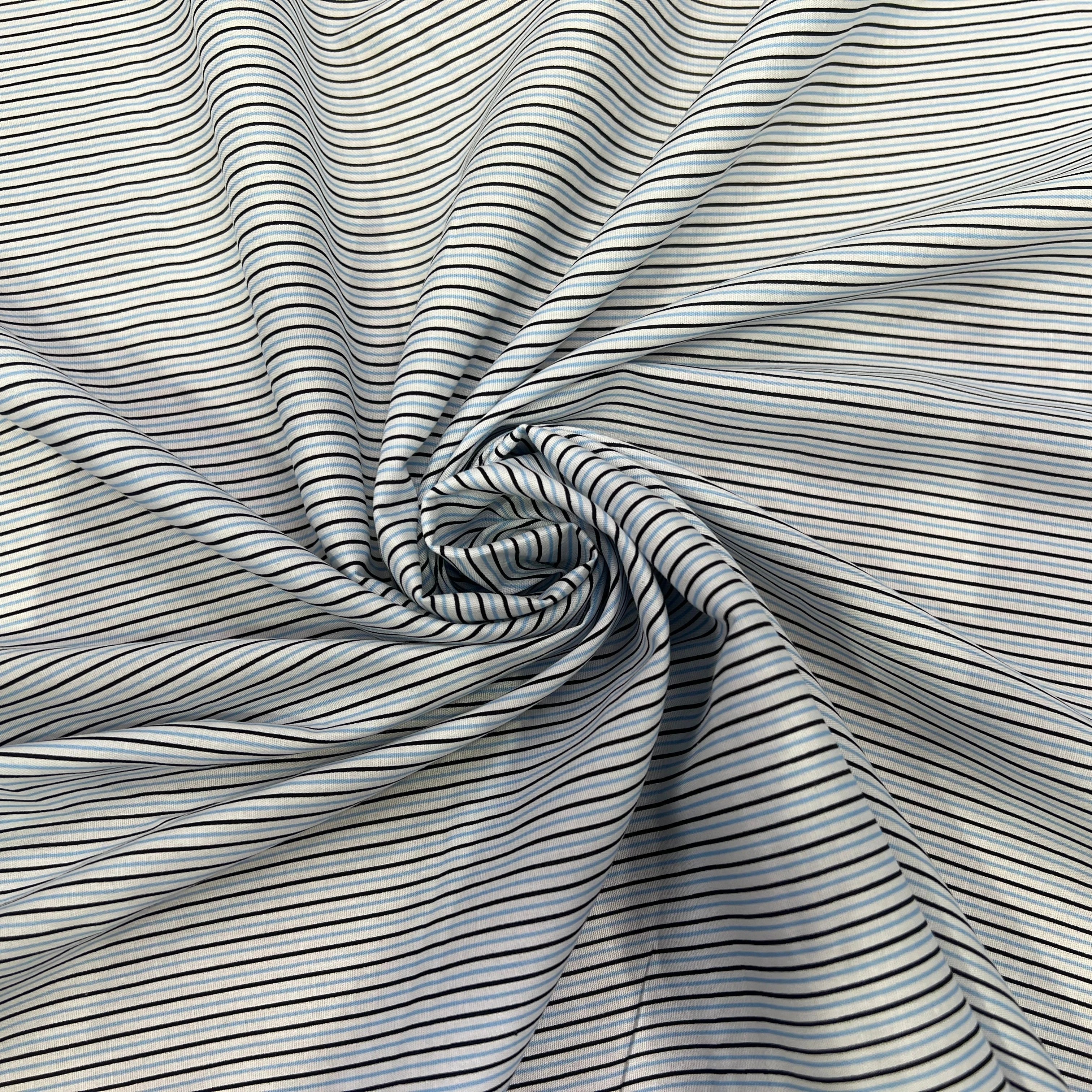 POPELINE COTON RAYÉE - My Little Coupon