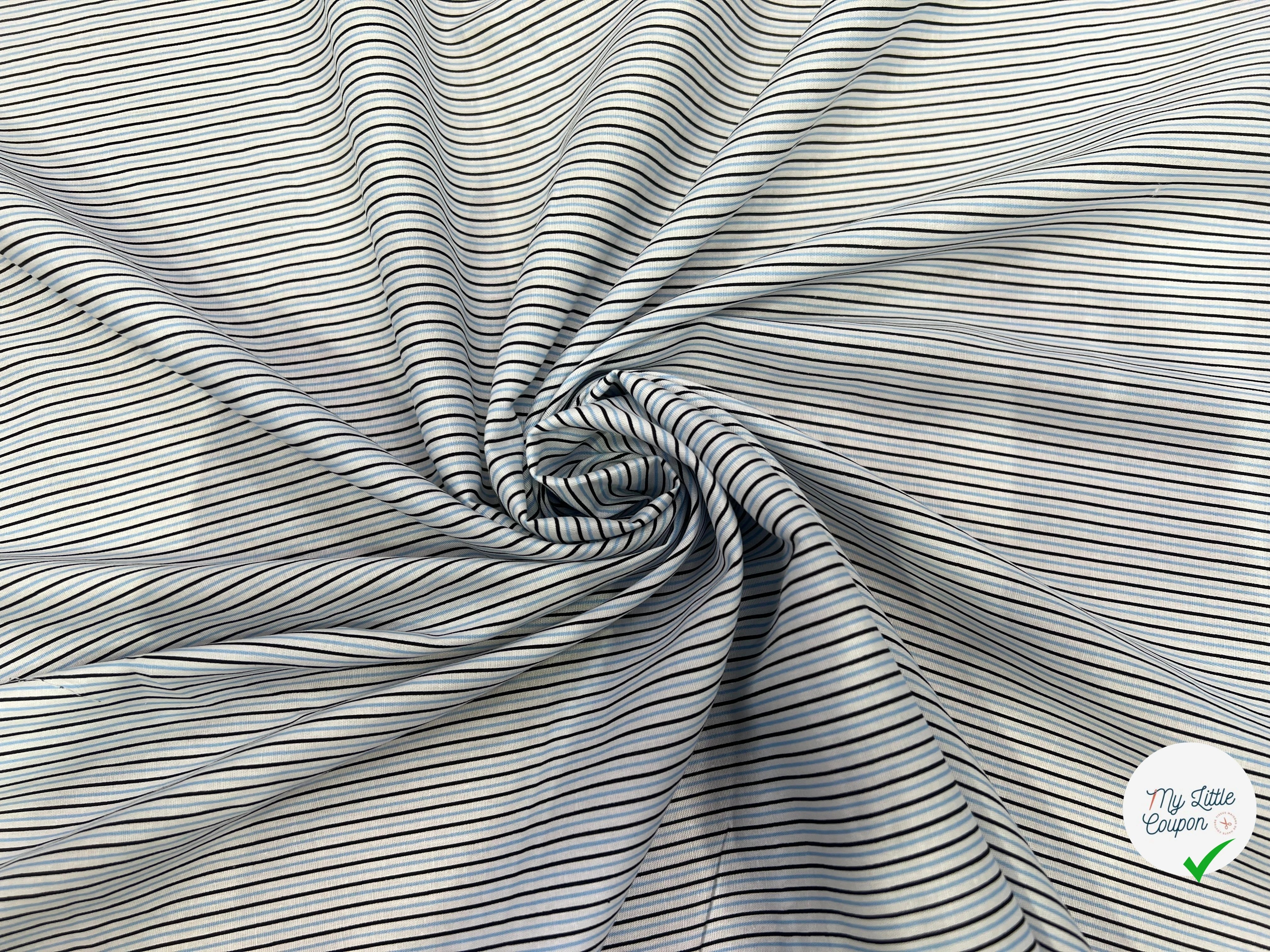 POPELINE COTON RAYÉE - My Little Coupon