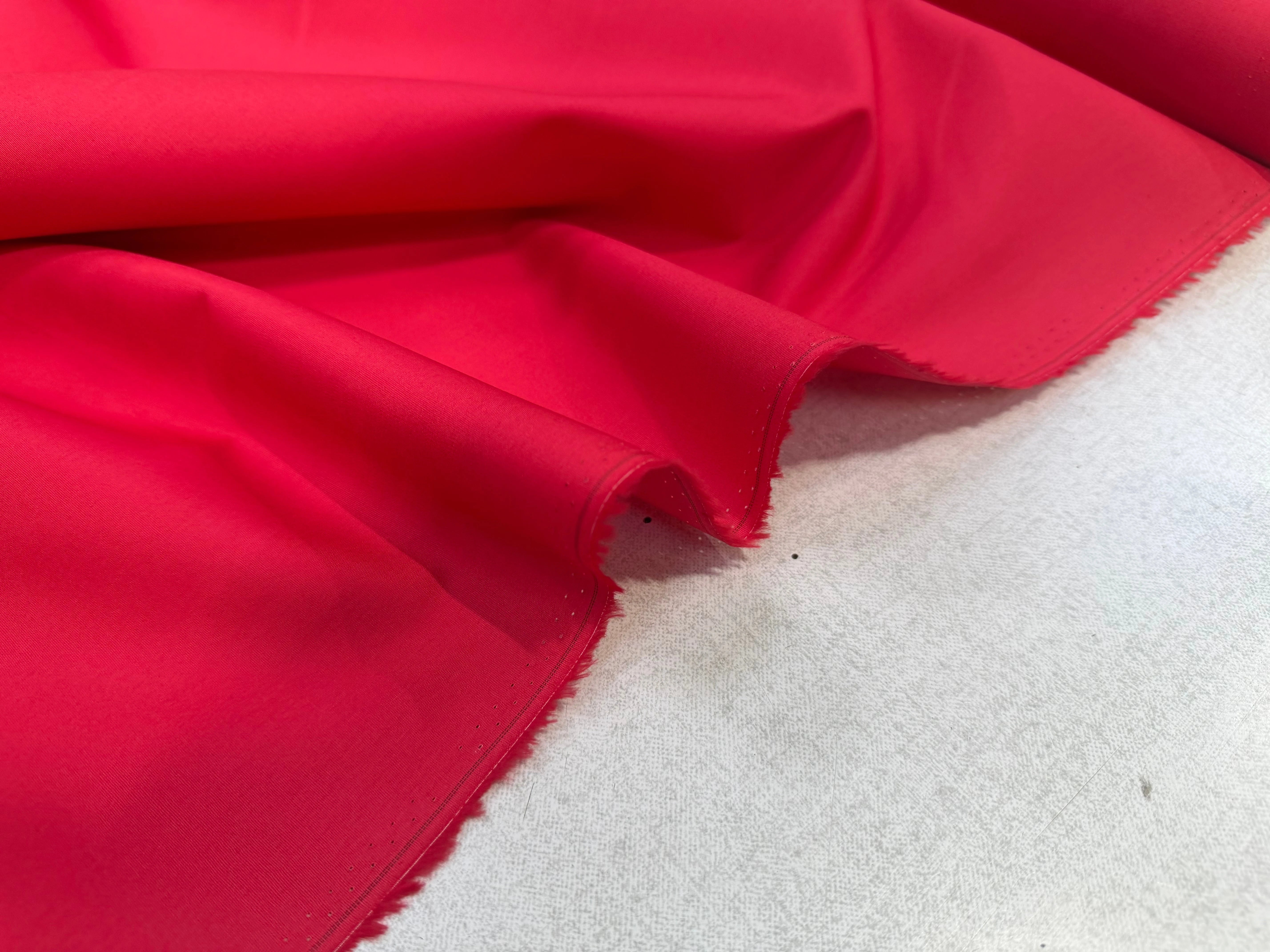 POPELINE COTON ROUGE LAIZE 150 - My Little Coupon