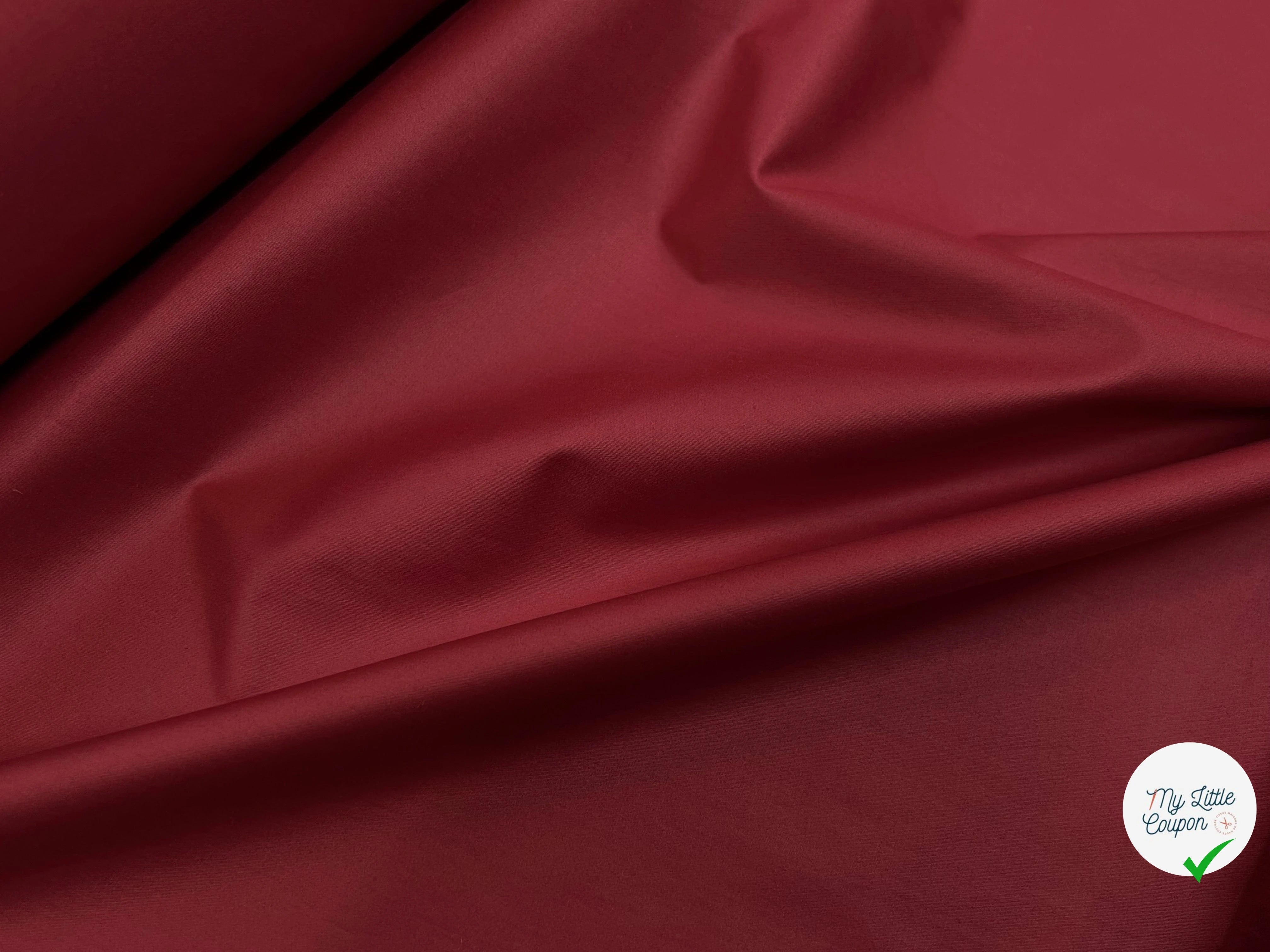 POPELINE COTON SATINÉE COTON BUNNY ROUGE SUPERBE ÉFFET CRAQUANT 100% COTON - My Little Coupon