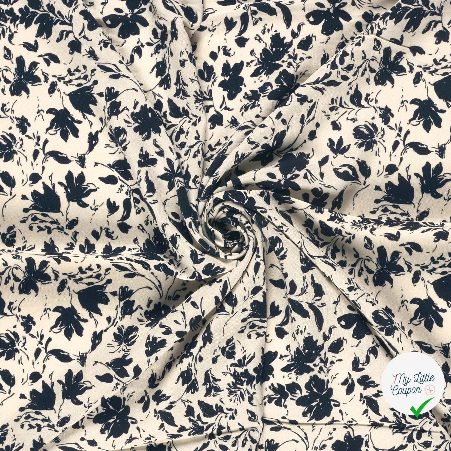 POPELINE DE BAMBOU FLOWERS 2 - My Little Coupon