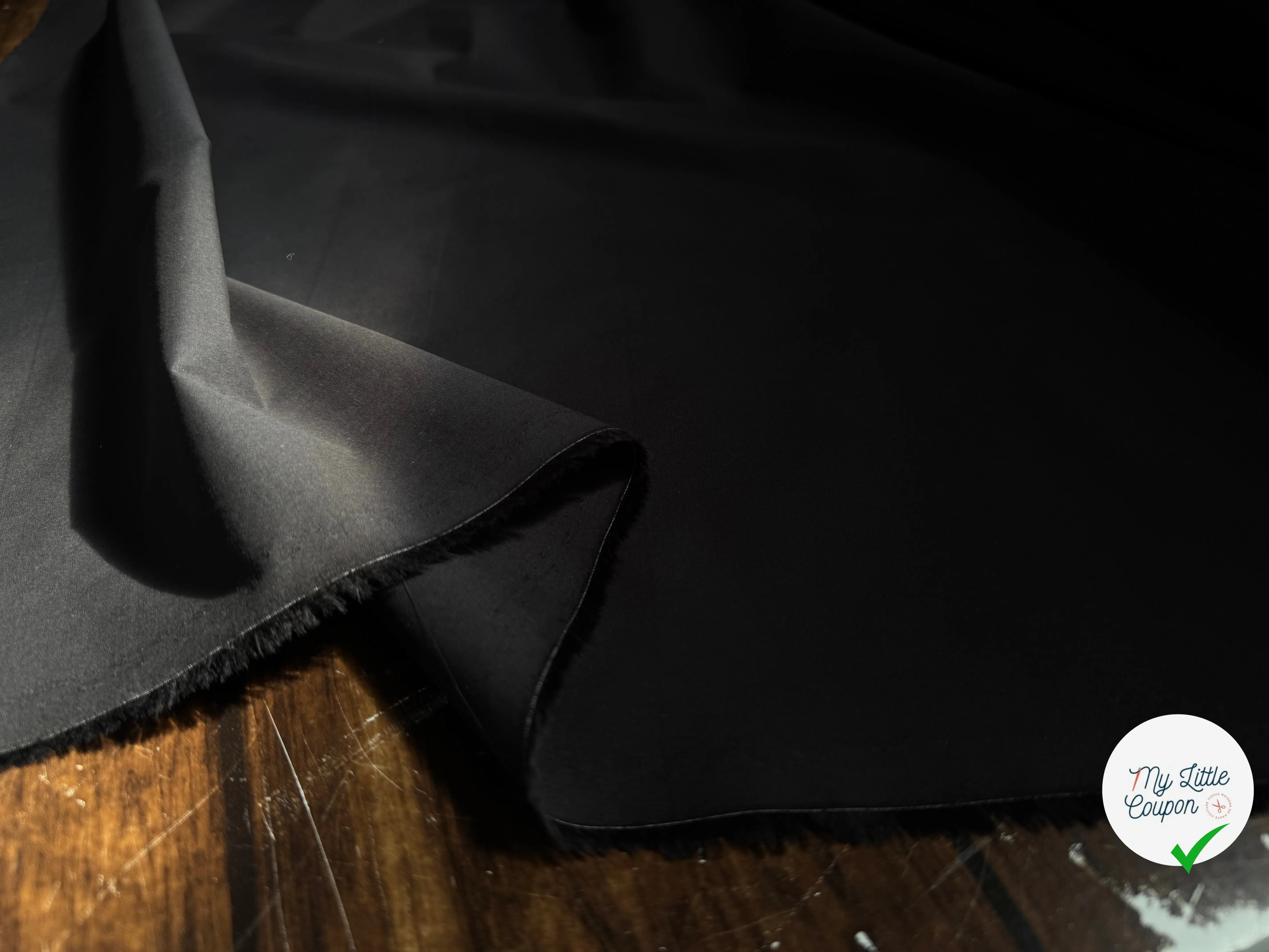 POPELINE DE COTON 100% COTON UNIE NOIRE - My Little Coupon