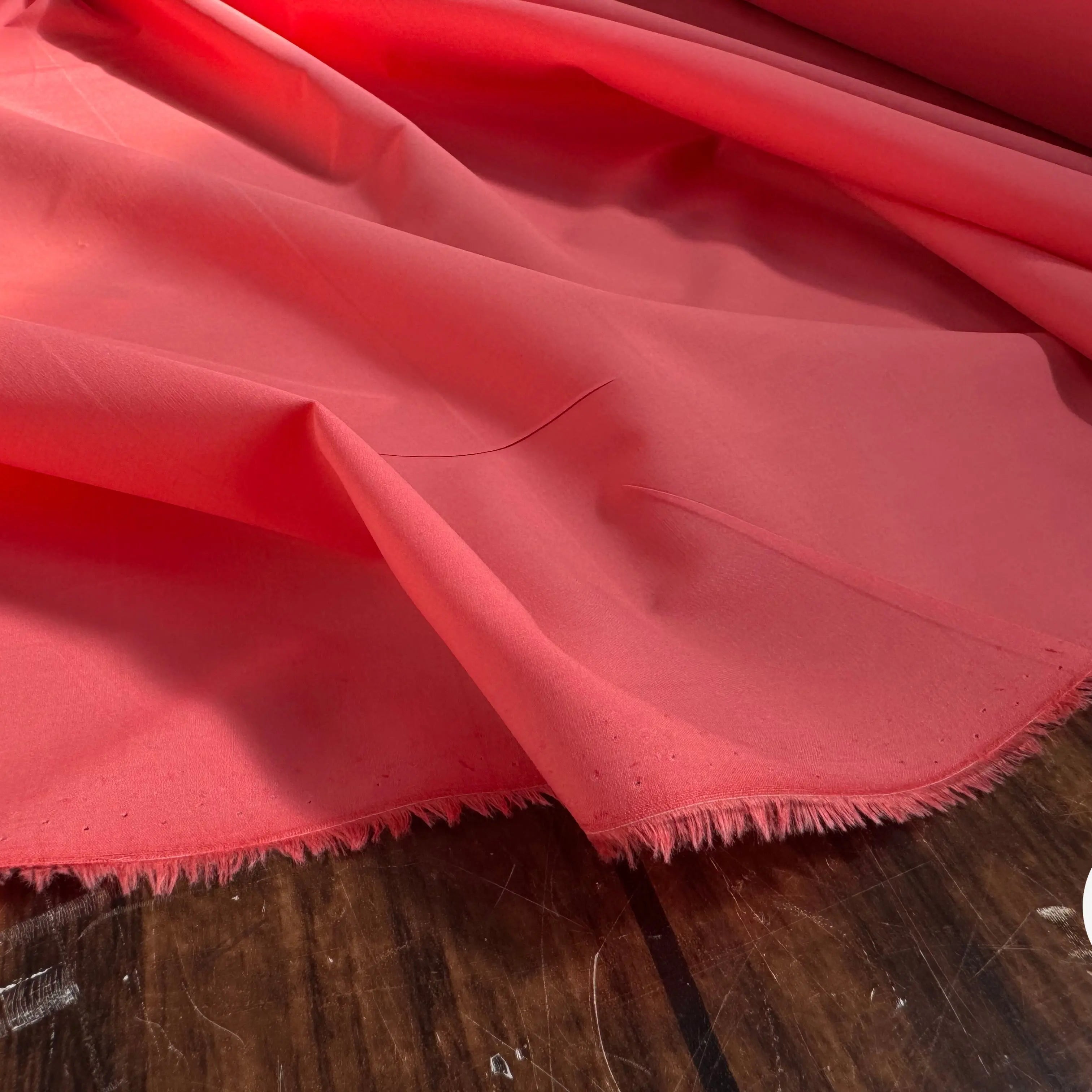 POPELINE DE COTON 100% COTON UNIE SAUMON - My Little Coupon