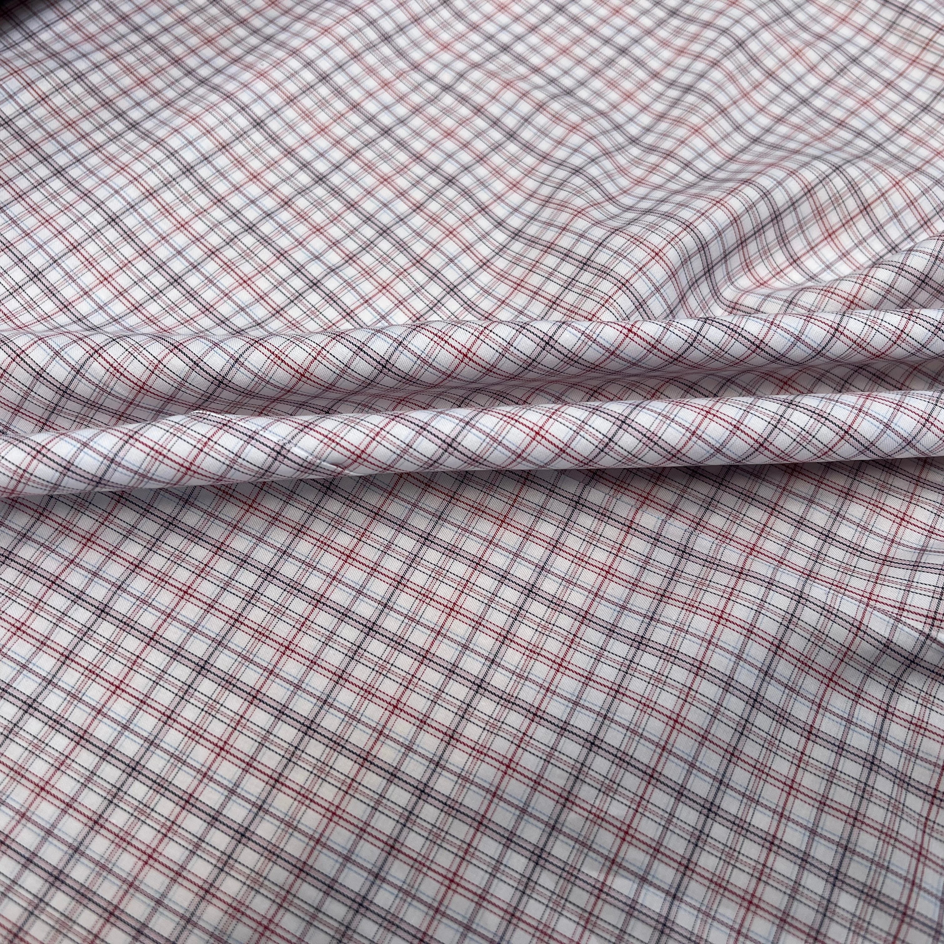 POPELINE DE COTON À CARREAUX RAYÉE MULTICOLORES - My Little Coupon