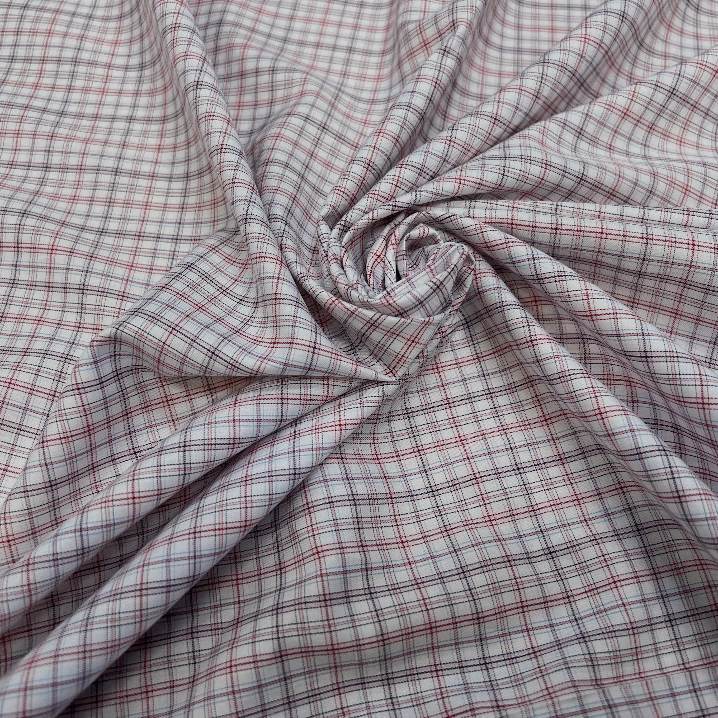 POPELINE DE COTON À CARREAUX RAYÉE MULTICOLORES - My Little Coupon