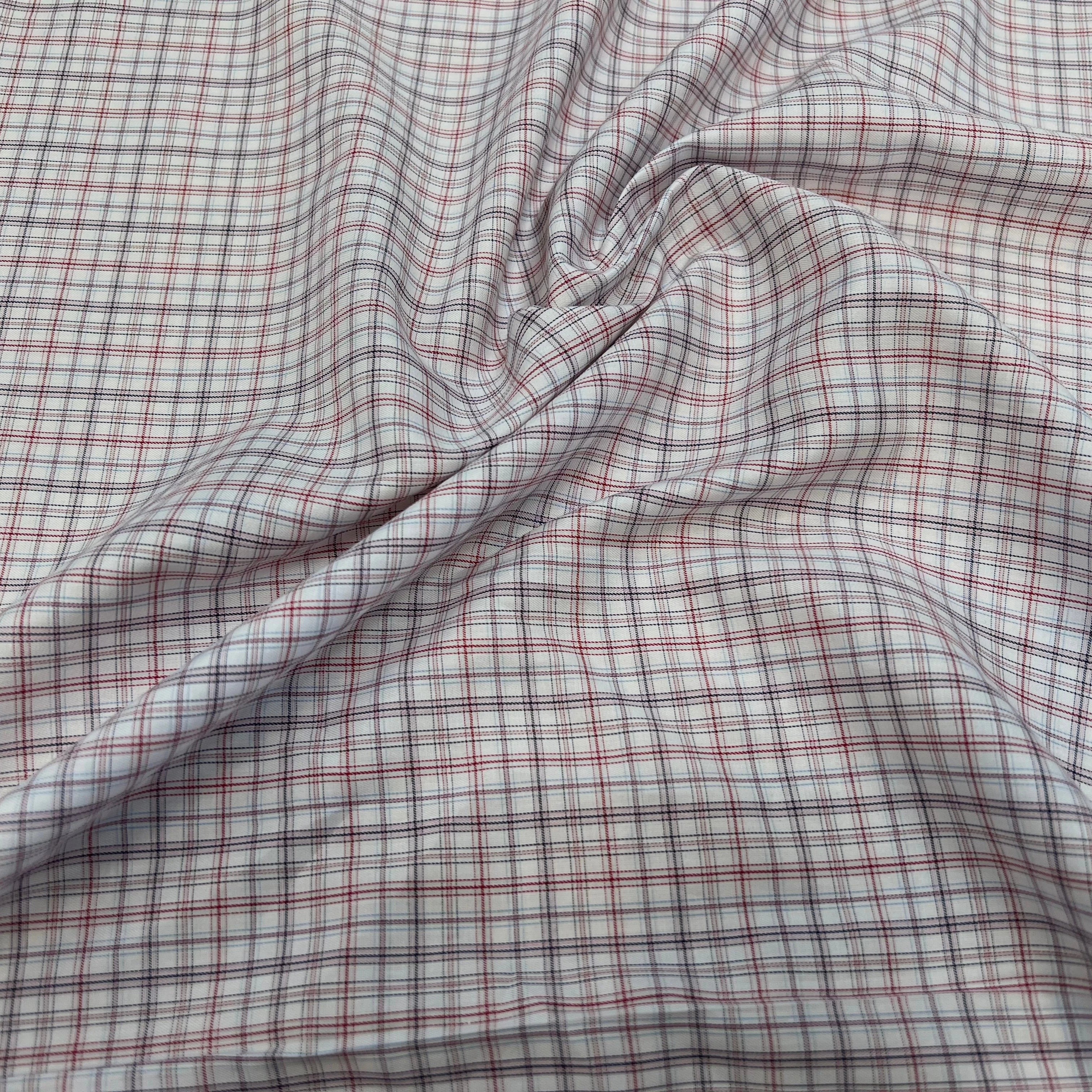 POPELINE DE COTON À CARREAUX RAYÉE MULTICOLORES - My Little Coupon