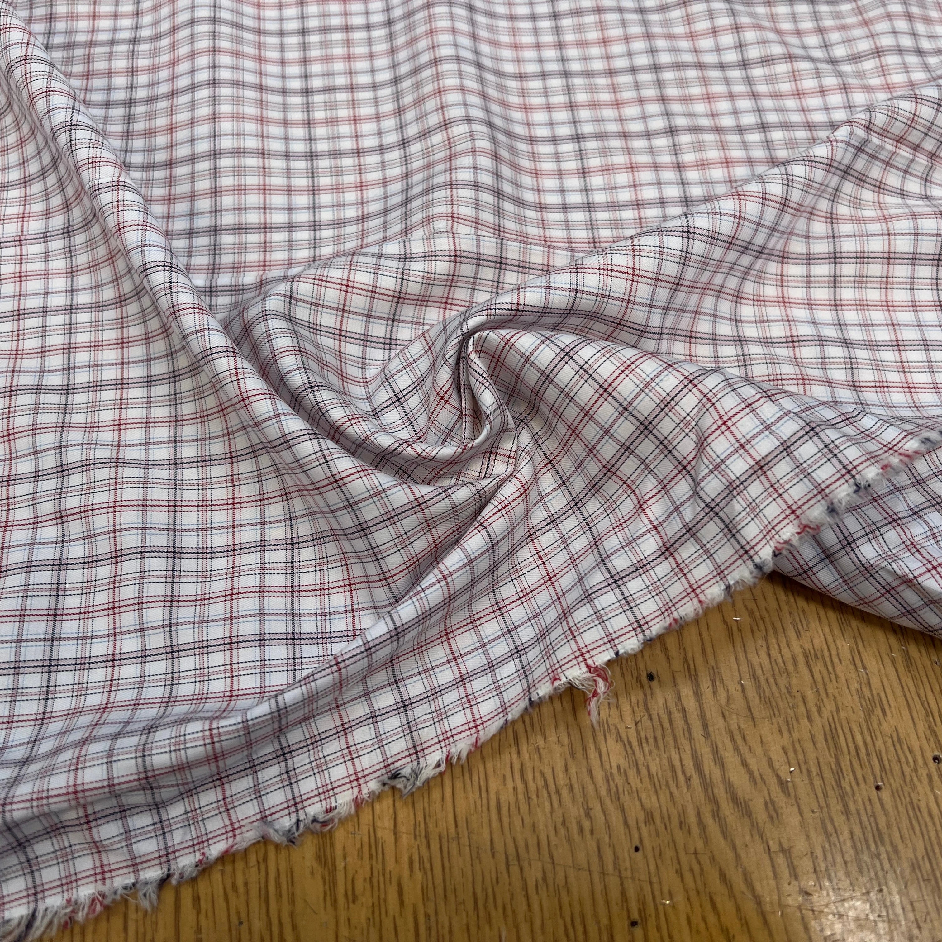 POPELINE DE COTON À CARREAUX RAYÉE MULTICOLORES - My Little Coupon