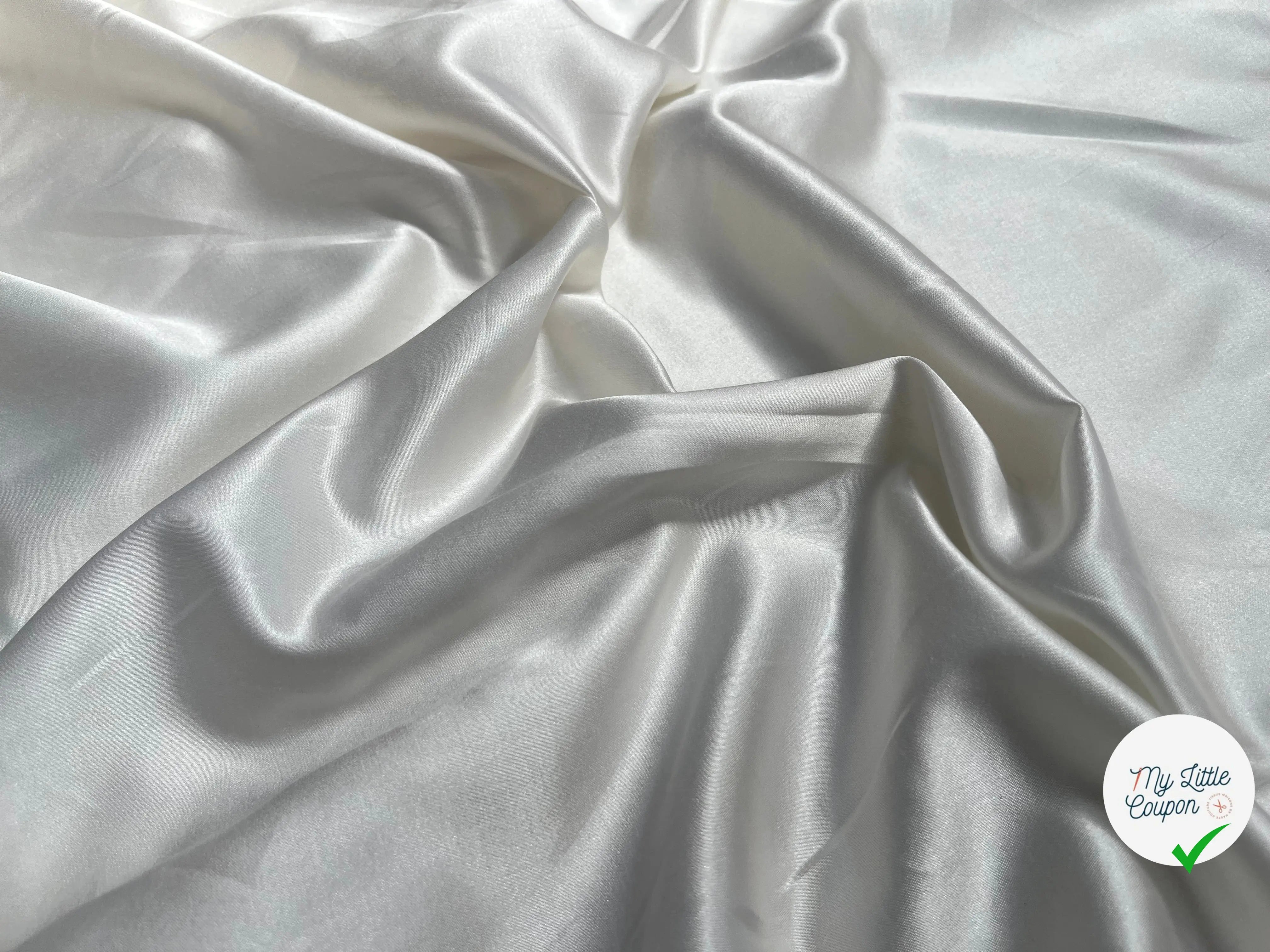 POPELINE DE COTON À ENVERS LISSE UNI ECRU - My Little Coupon