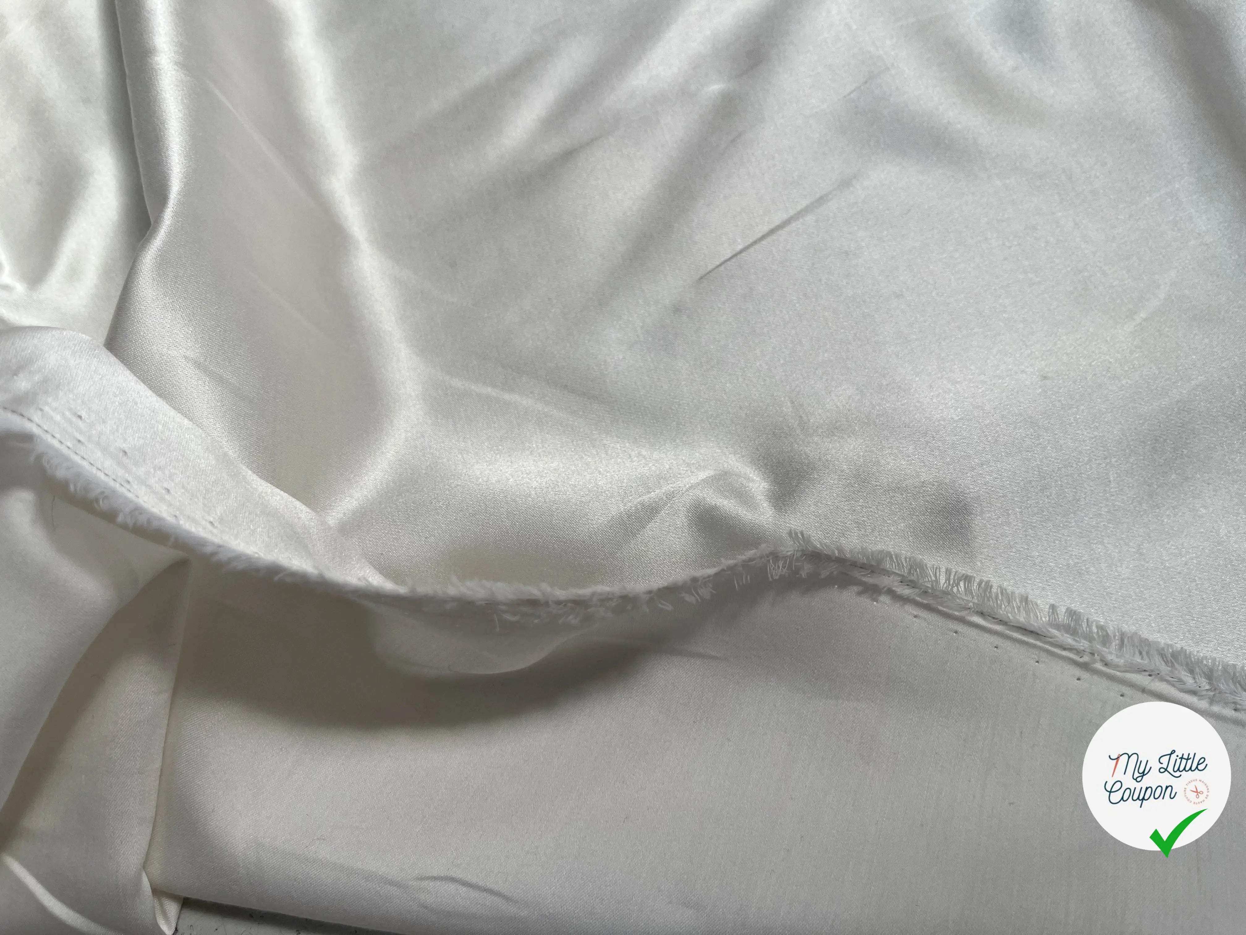 POPELINE DE COTON À ENVERS LISSE UNI ECRU - My Little Coupon