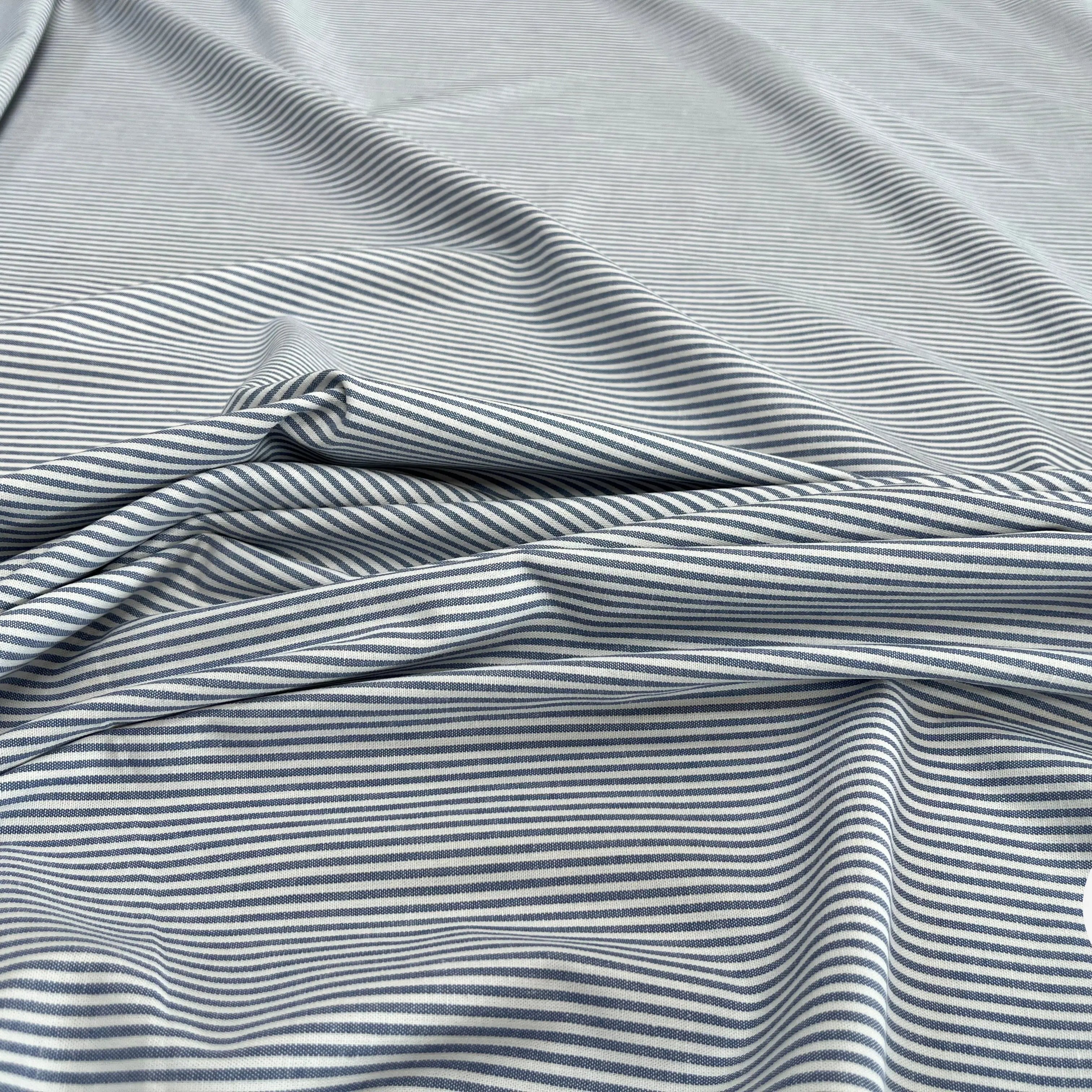 POPELINE DE COTON À RAYURE BLEU BLANC 100% COTON - My Little Coupon