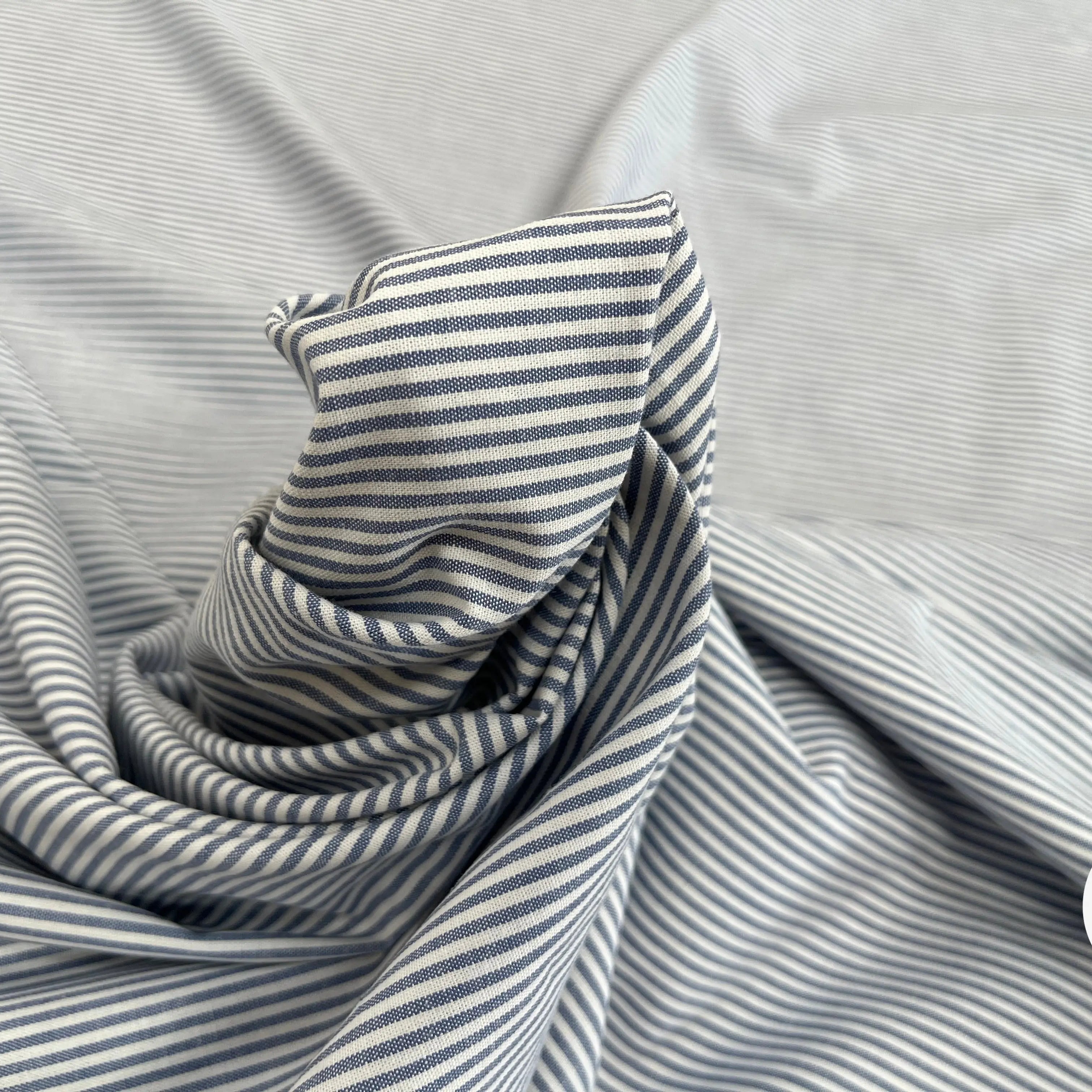 POPELINE DE COTON À RAYURE BLEU BLANC 100% COTON - My Little Coupon