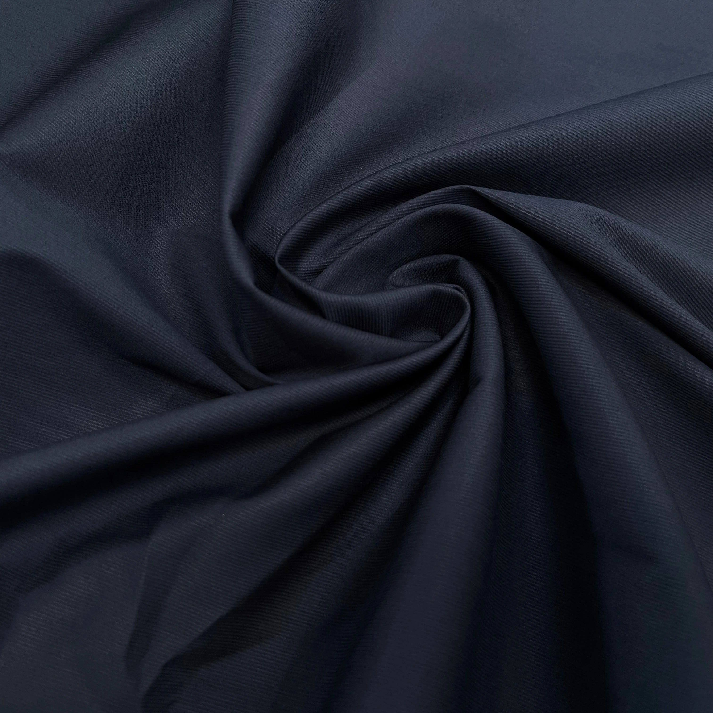 POPELINE DE COTON ALBINI MARINE FLUIDE FINE RAYURES - My Little Coupon