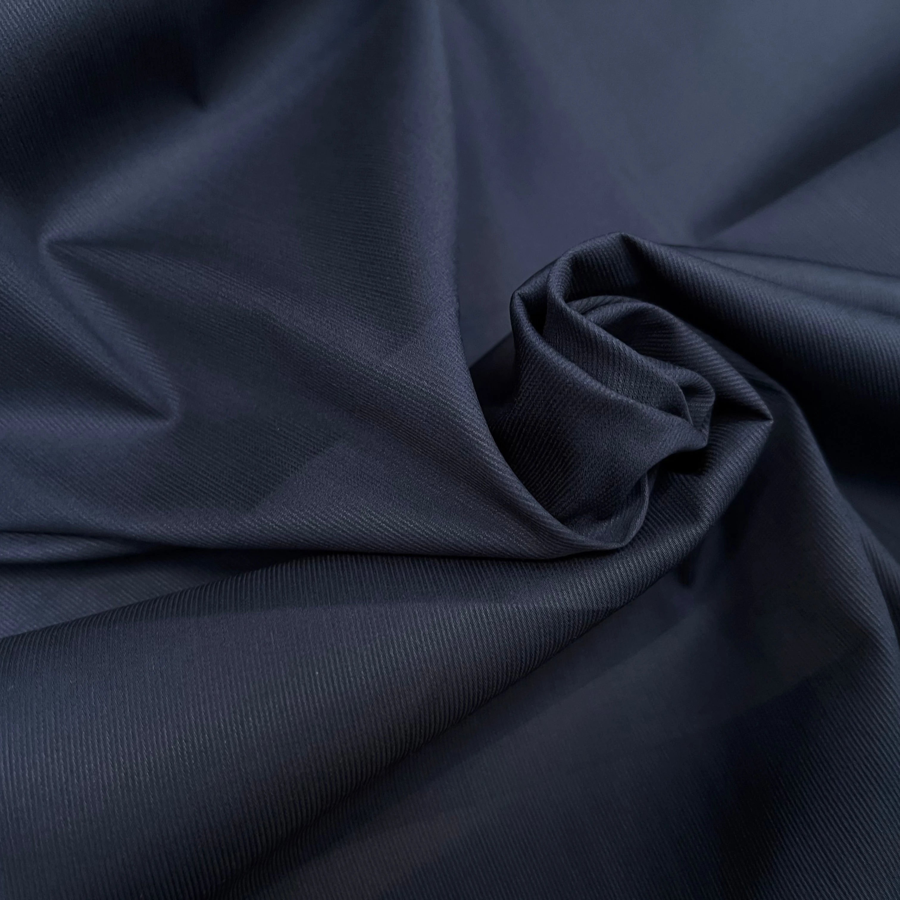 POPELINE DE COTON ALBINI MARINE FLUIDE FINE RAYURES - My Little Coupon