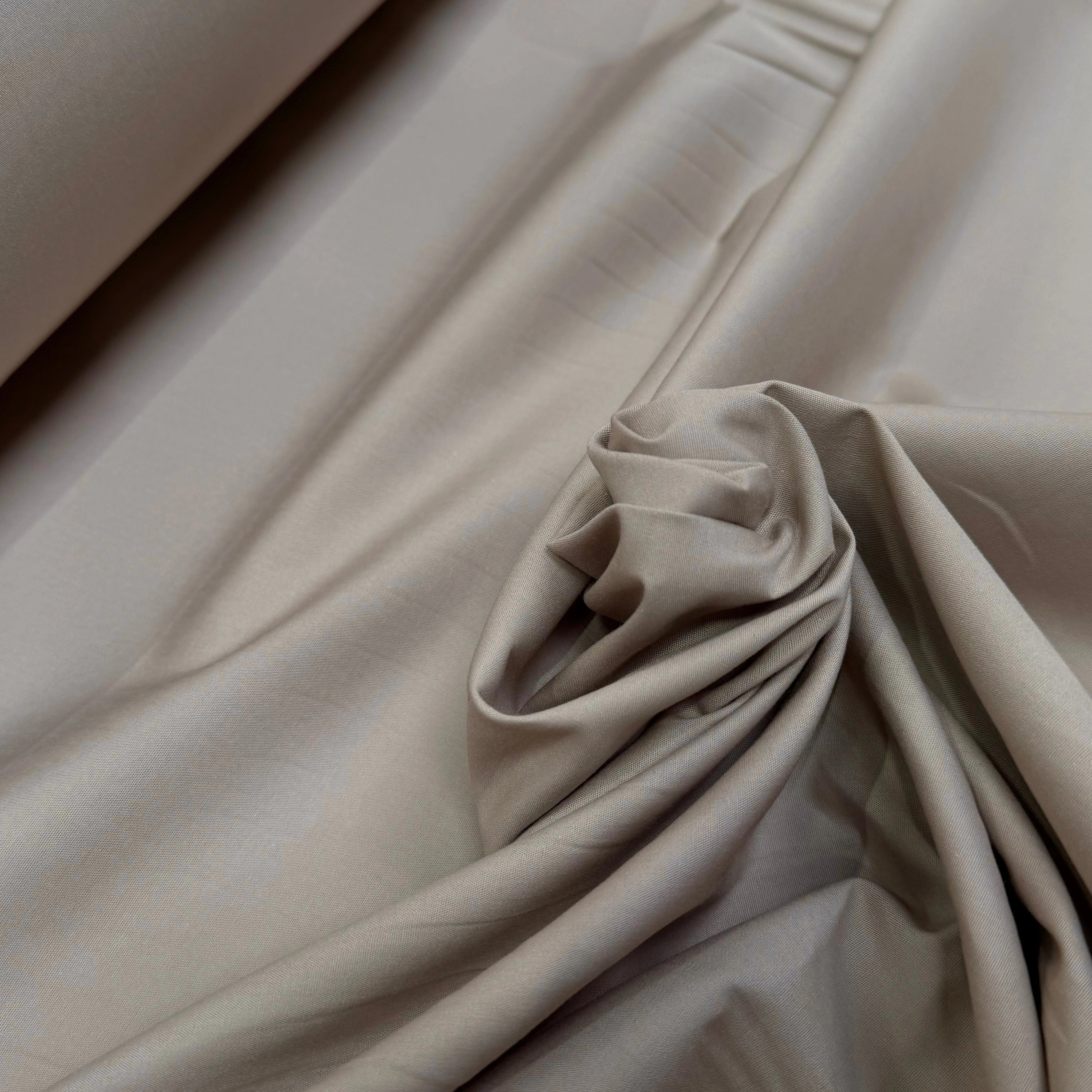 POPELINE DE COTON BEIGE COUTURE MADE IN FRANCE - My Little Coupon