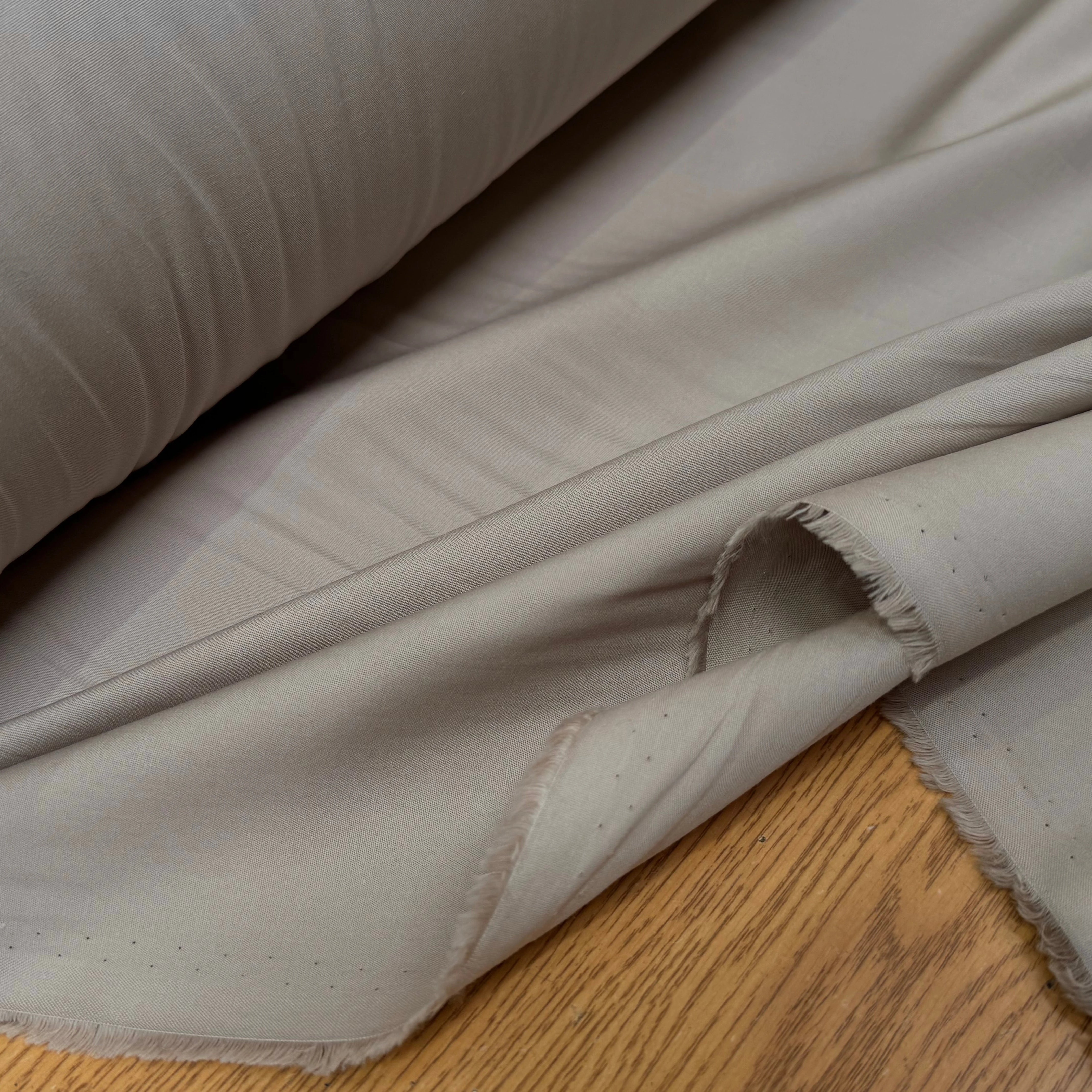 POPELINE DE COTON BEIGE COUTURE MADE IN FRANCE - My Little Coupon