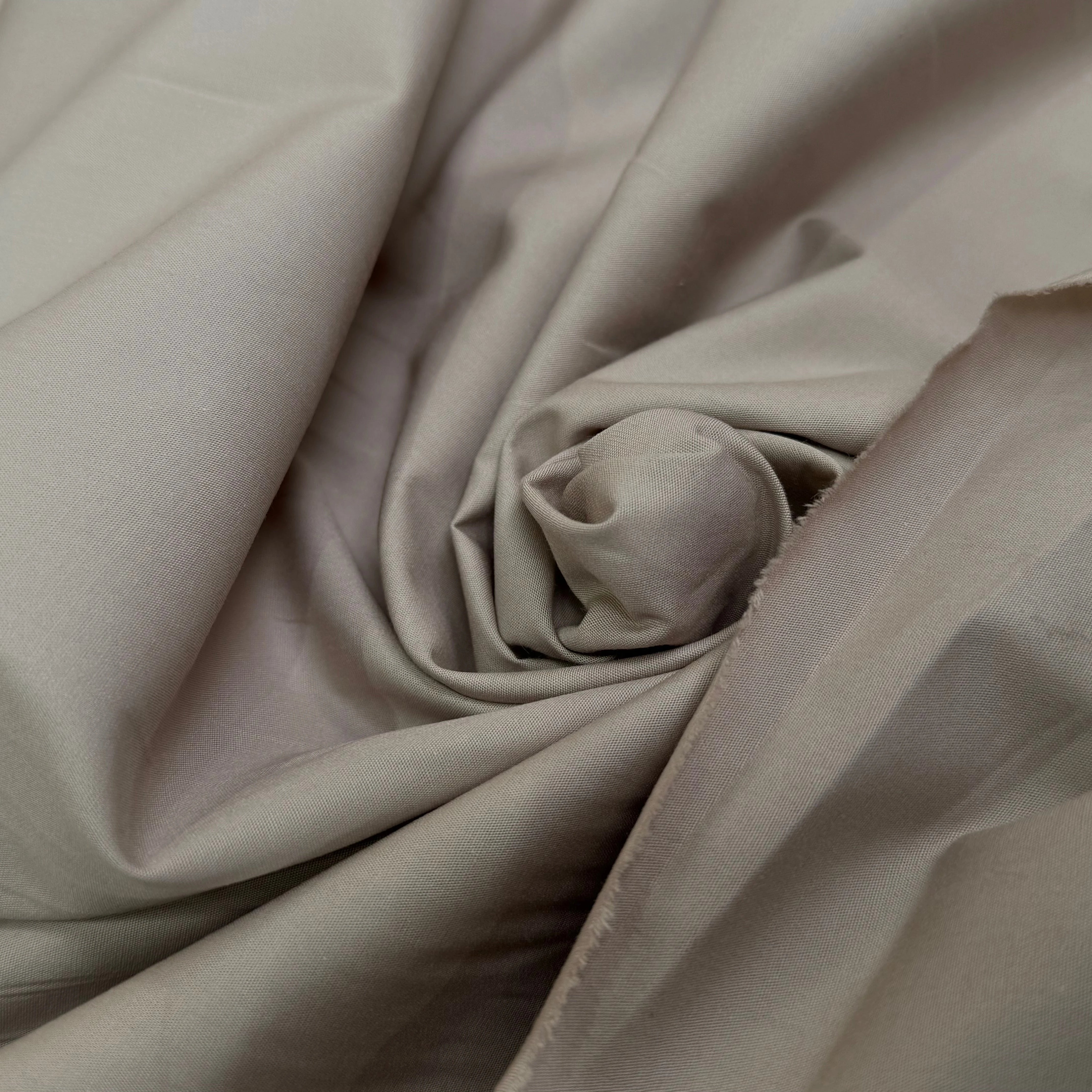 POPELINE DE COTON BEIGE COUTURE MADE IN FRANCE - My Little Coupon