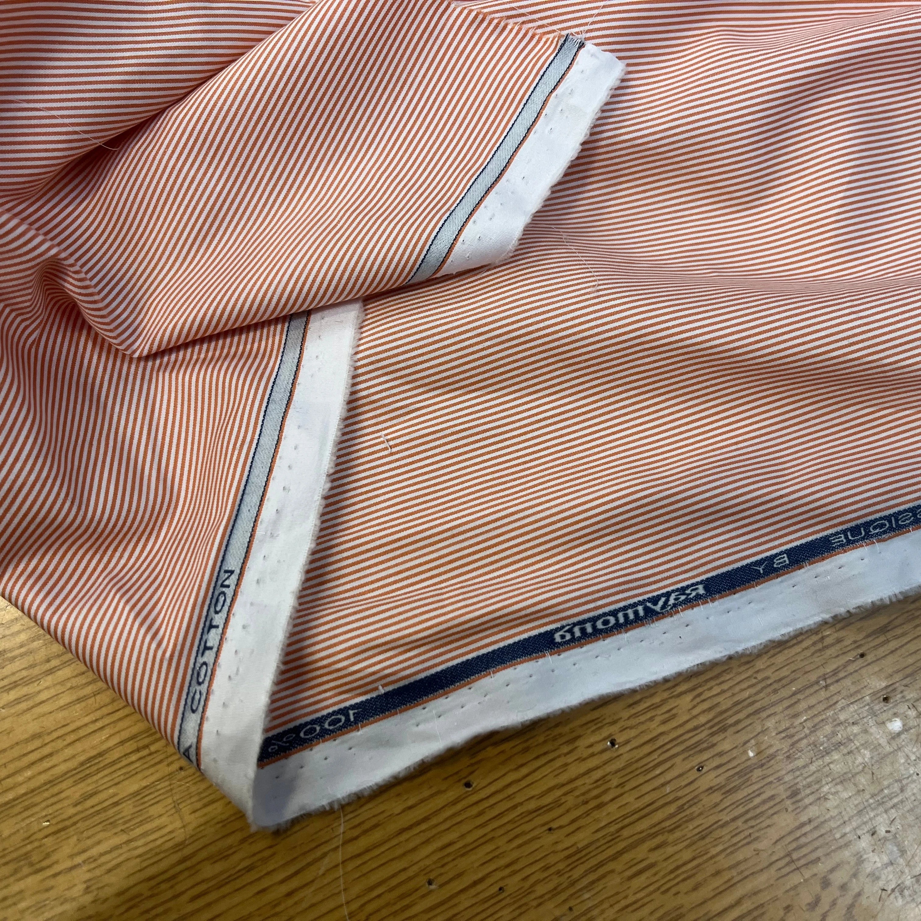 POPELINE DE COTON BICOLORE BLEU ET ORANGE BY RAYMOND - My Little Coupon