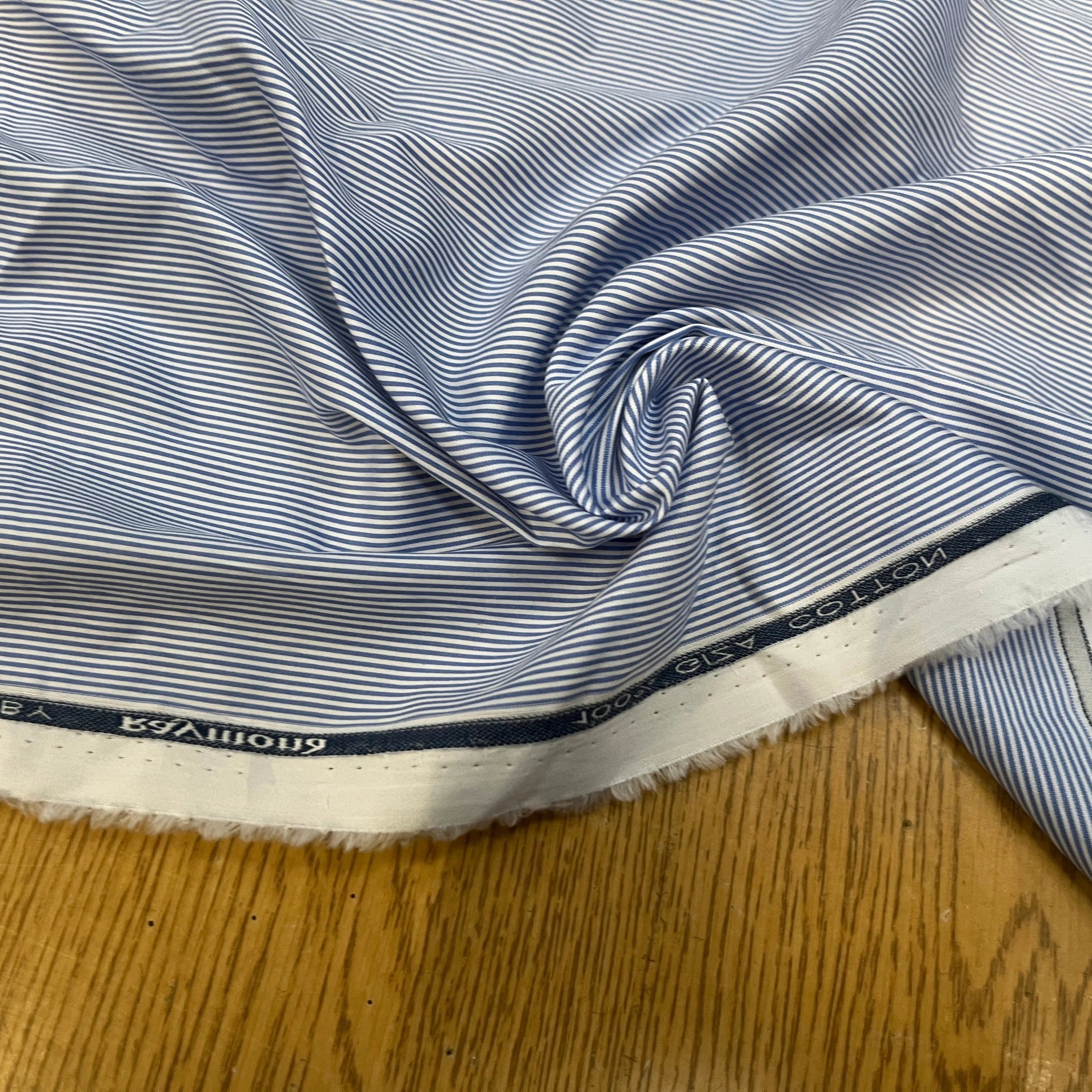 POPELINE DE COTON BICOLORE BLEU ET ORANGE BY RAYMOND - My Little Coupon