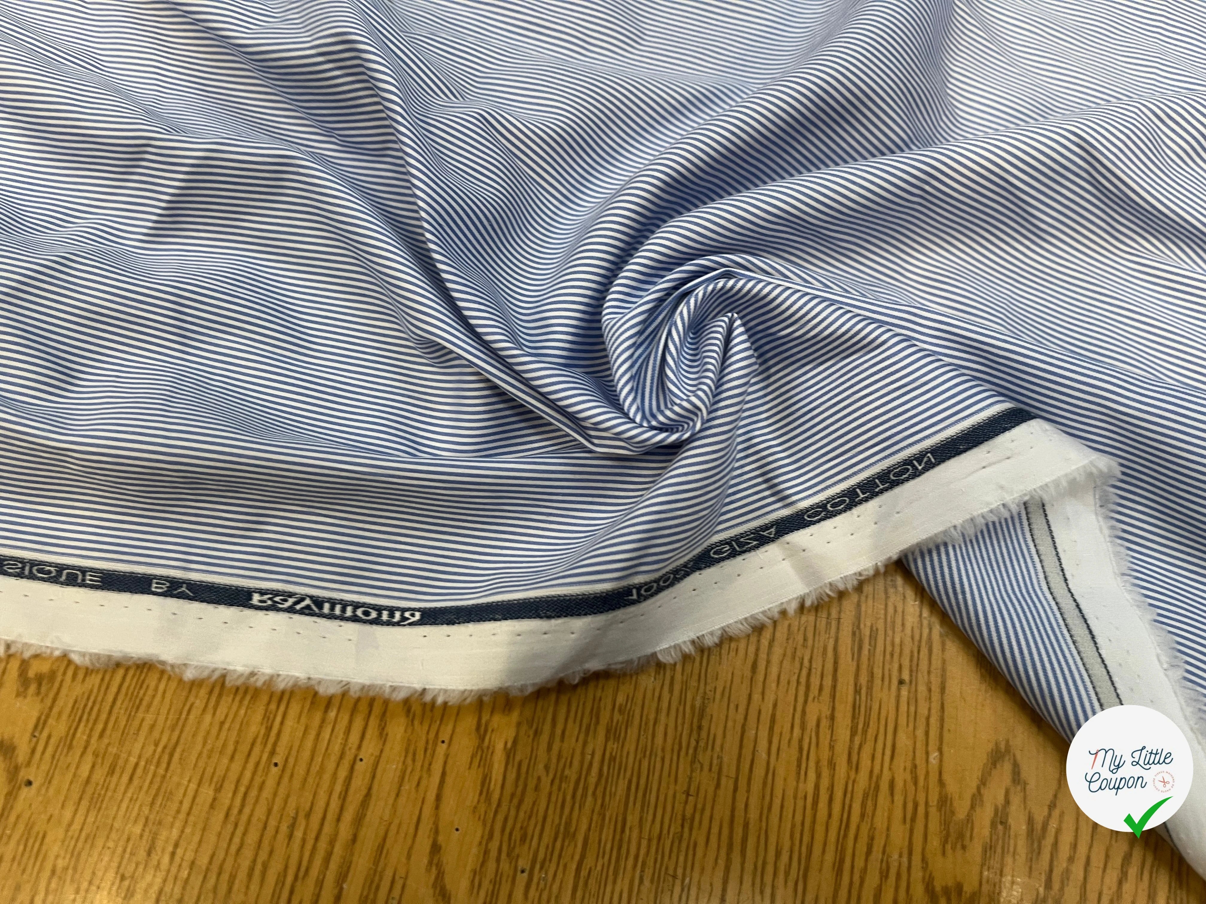 POPELINE DE COTON BICOLORE BLEU ET ORANGE BY RAYMOND - My Little Coupon