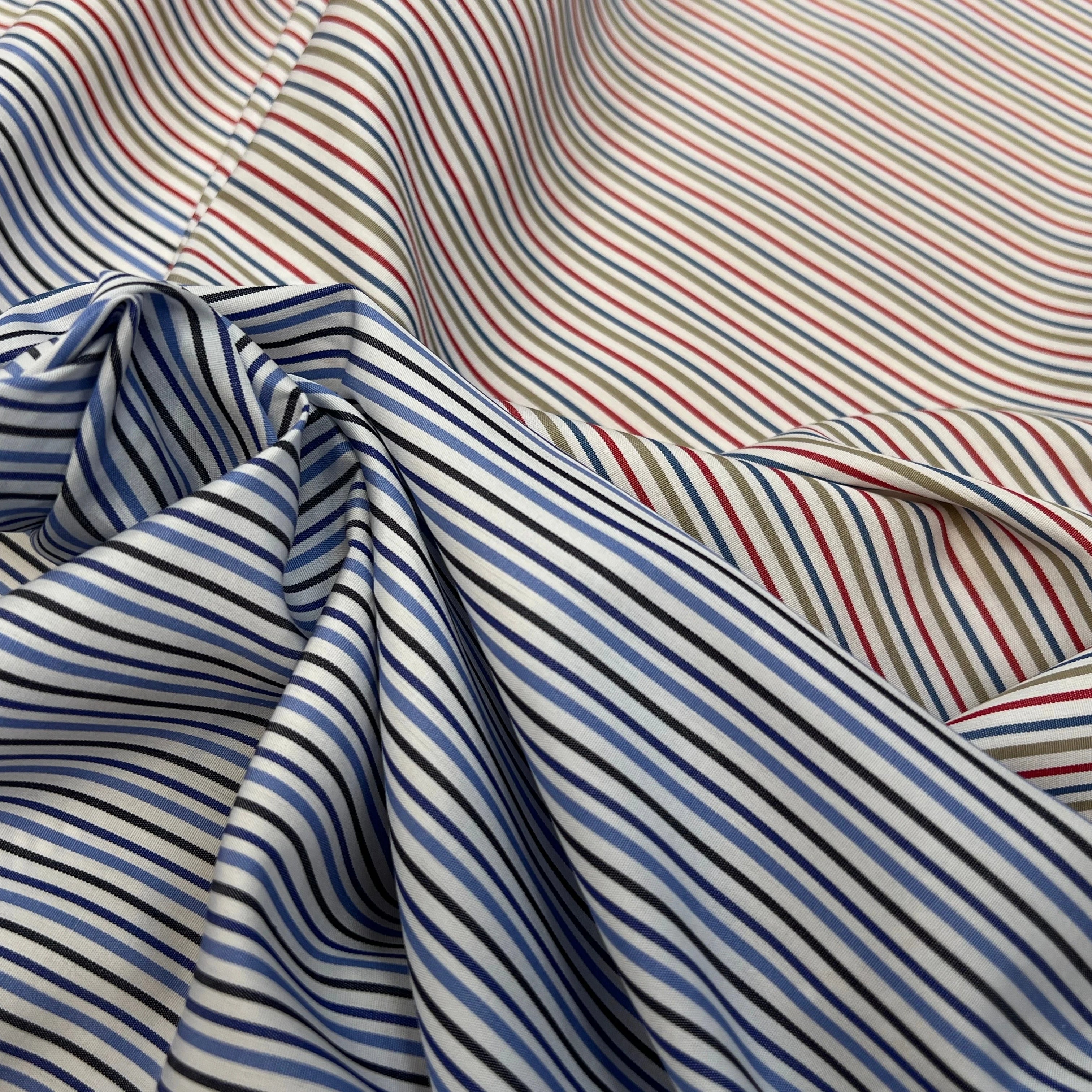 POPELINE DE COTON BICOLORES À RAYURES - My Little Coupon