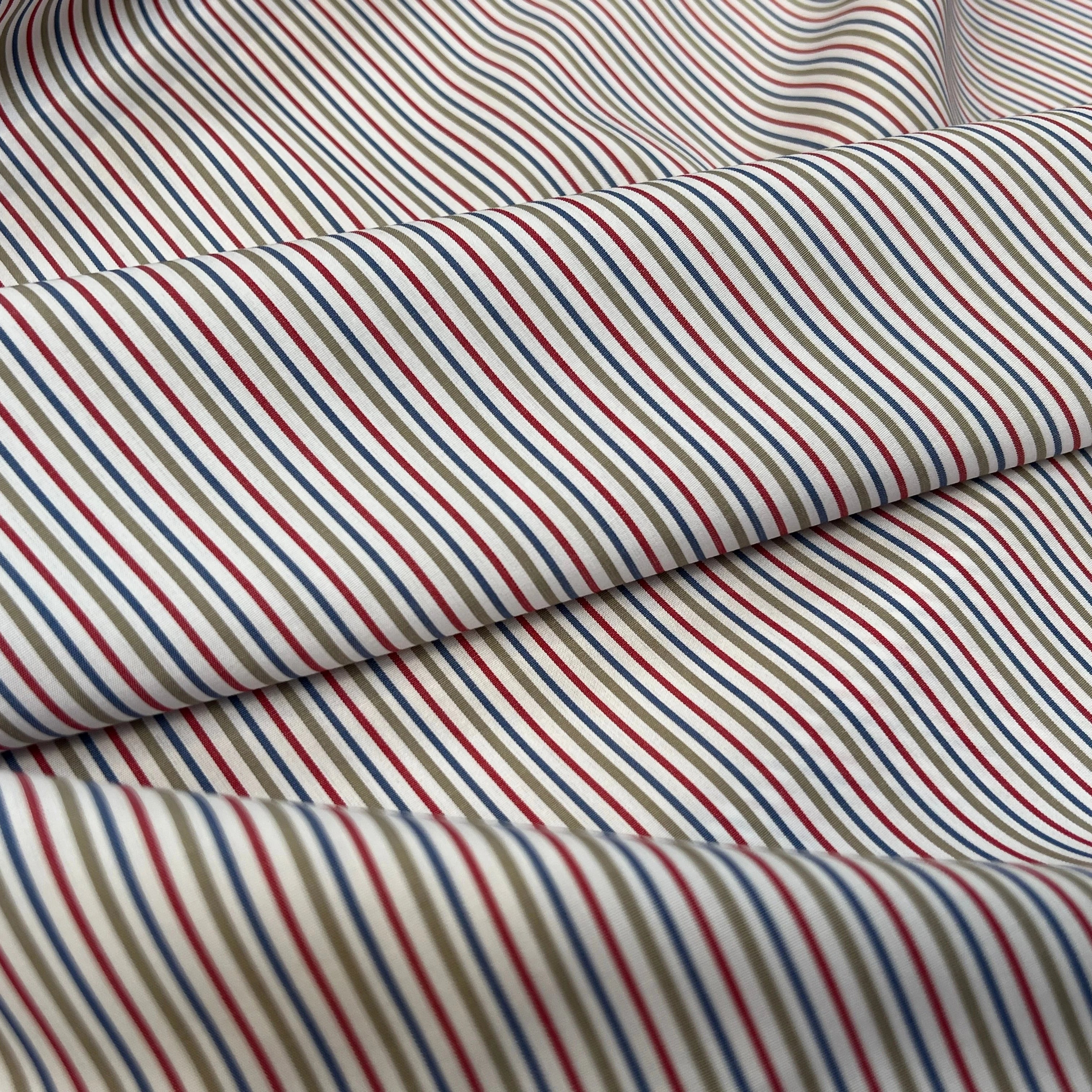 POPELINE DE COTON BICOLORES À RAYURES - My Little Coupon