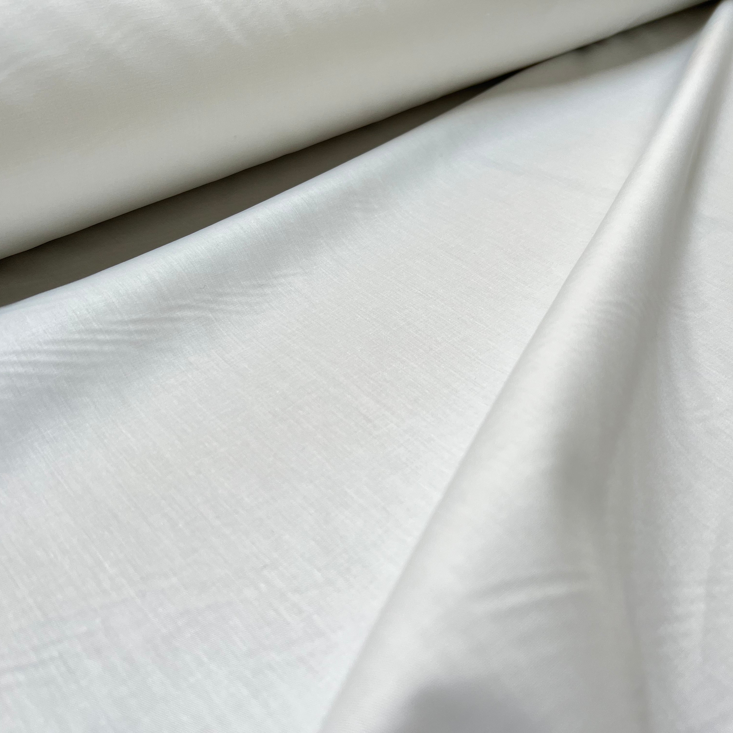 POPELINE DE COTON BLANC CASSÉ - My Little Coupon