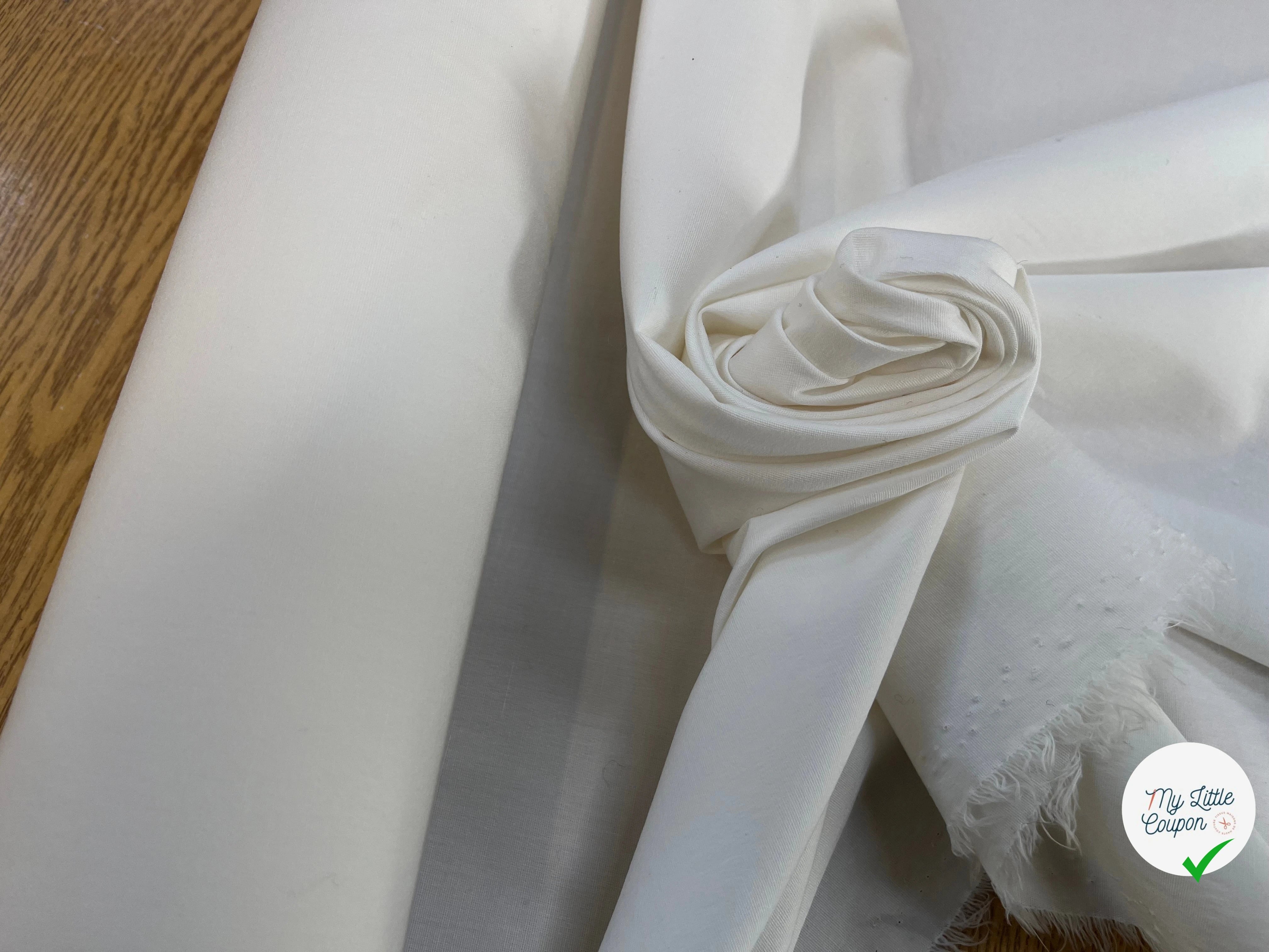 POPELINE DE COTON BLANC CHIC&DOUX - My Little Coupon