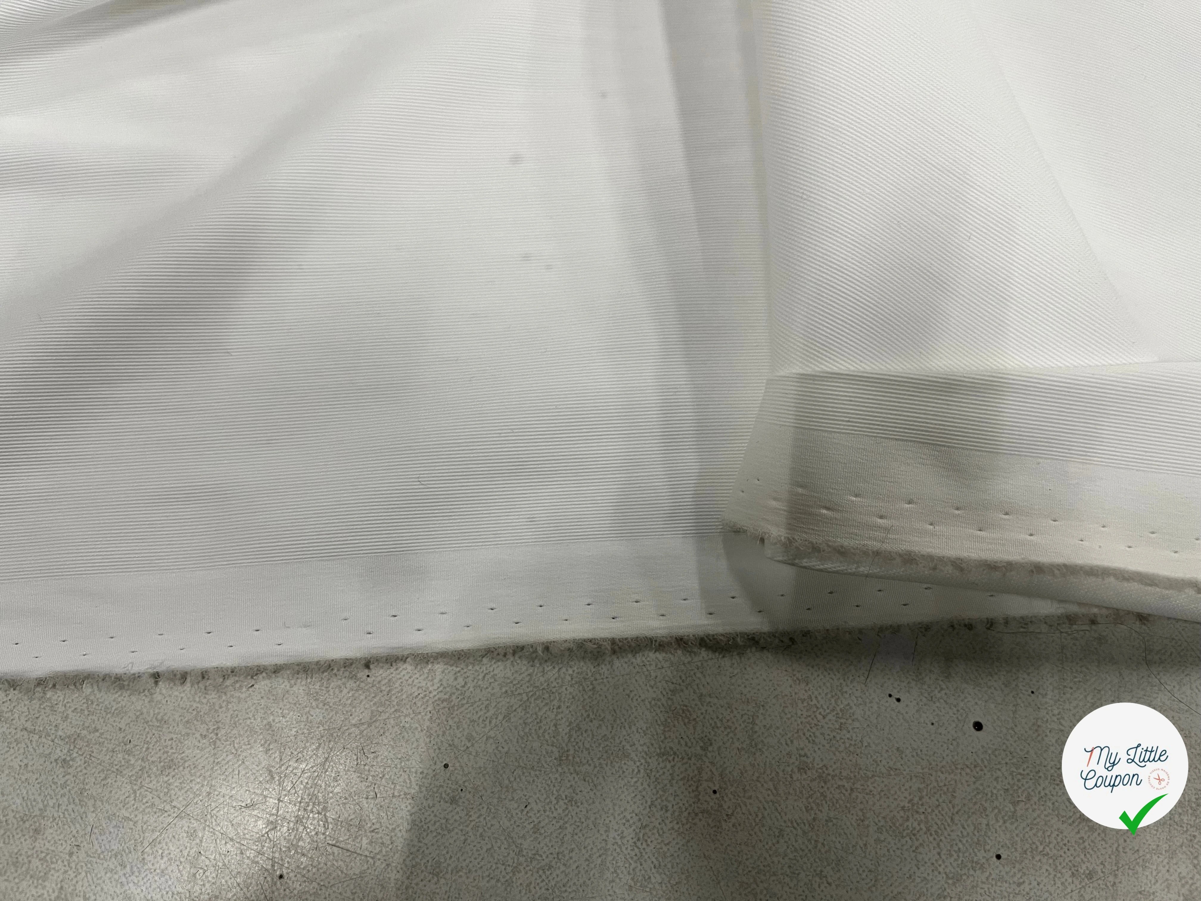 POPELINE DE COTON BLANCE AVEC DE FINES RAYURES 150CM - My Little Coupon