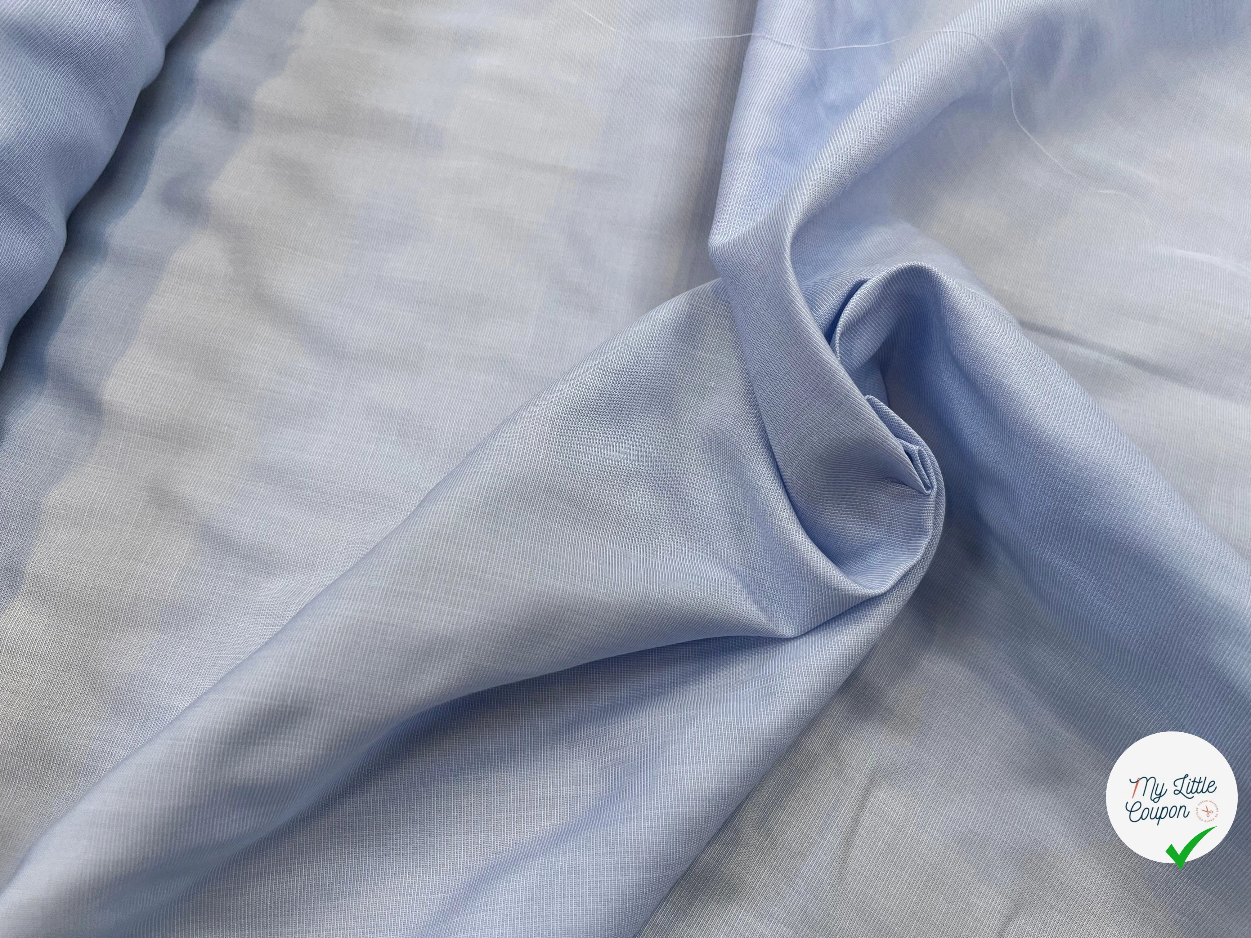 POPELINE DE COTON BLEU CIEL CHIC 150CM - My Little Coupon