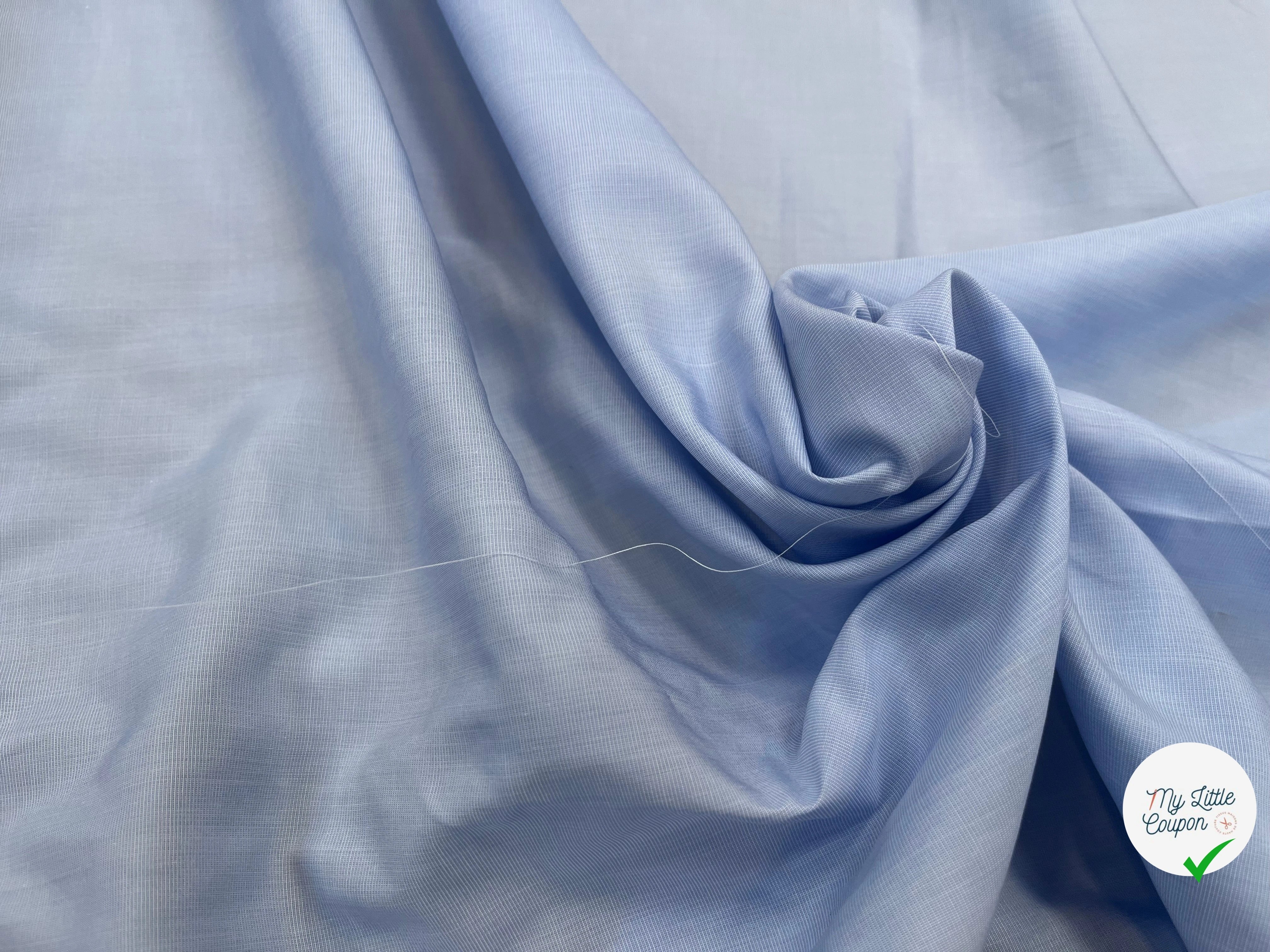 POPELINE DE COTON BLEU CIEL CHIC 150CM - My Little Coupon