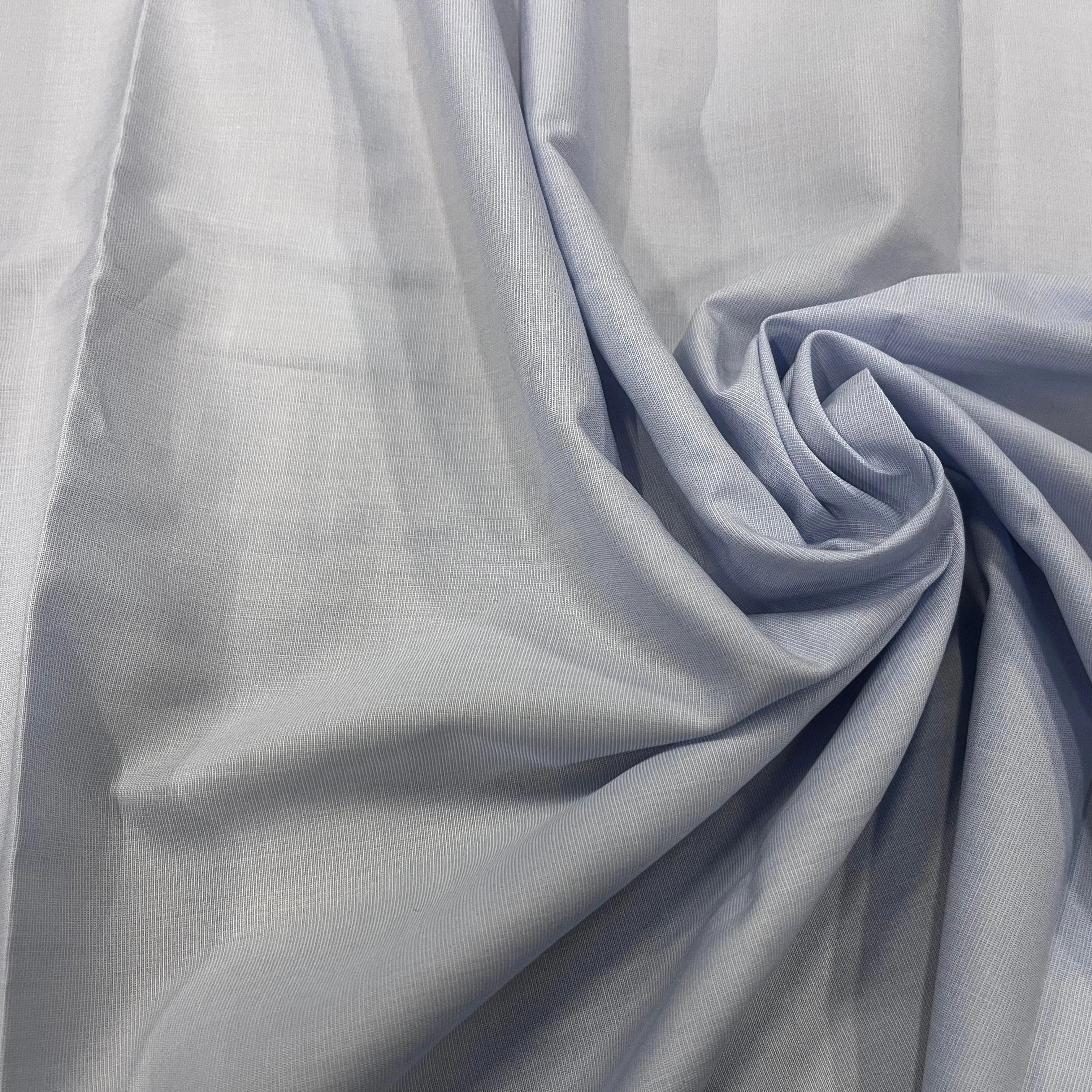 POPELINE DE COTON BLEU CIEL FLUIDE 145CM - My Little Coupon