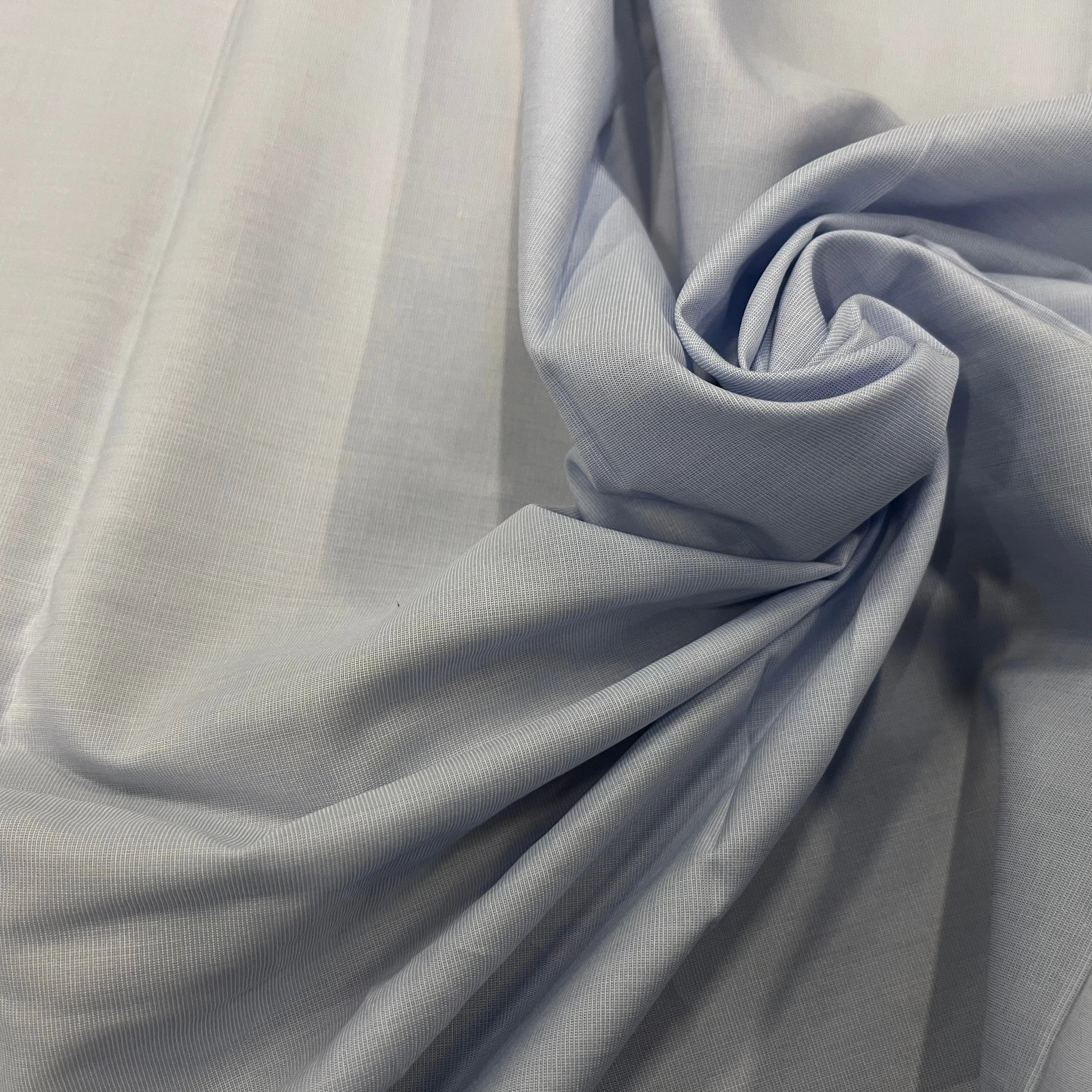 POPELINE DE COTON BLEU CIEL FLUIDE 145CM - My Little Coupon