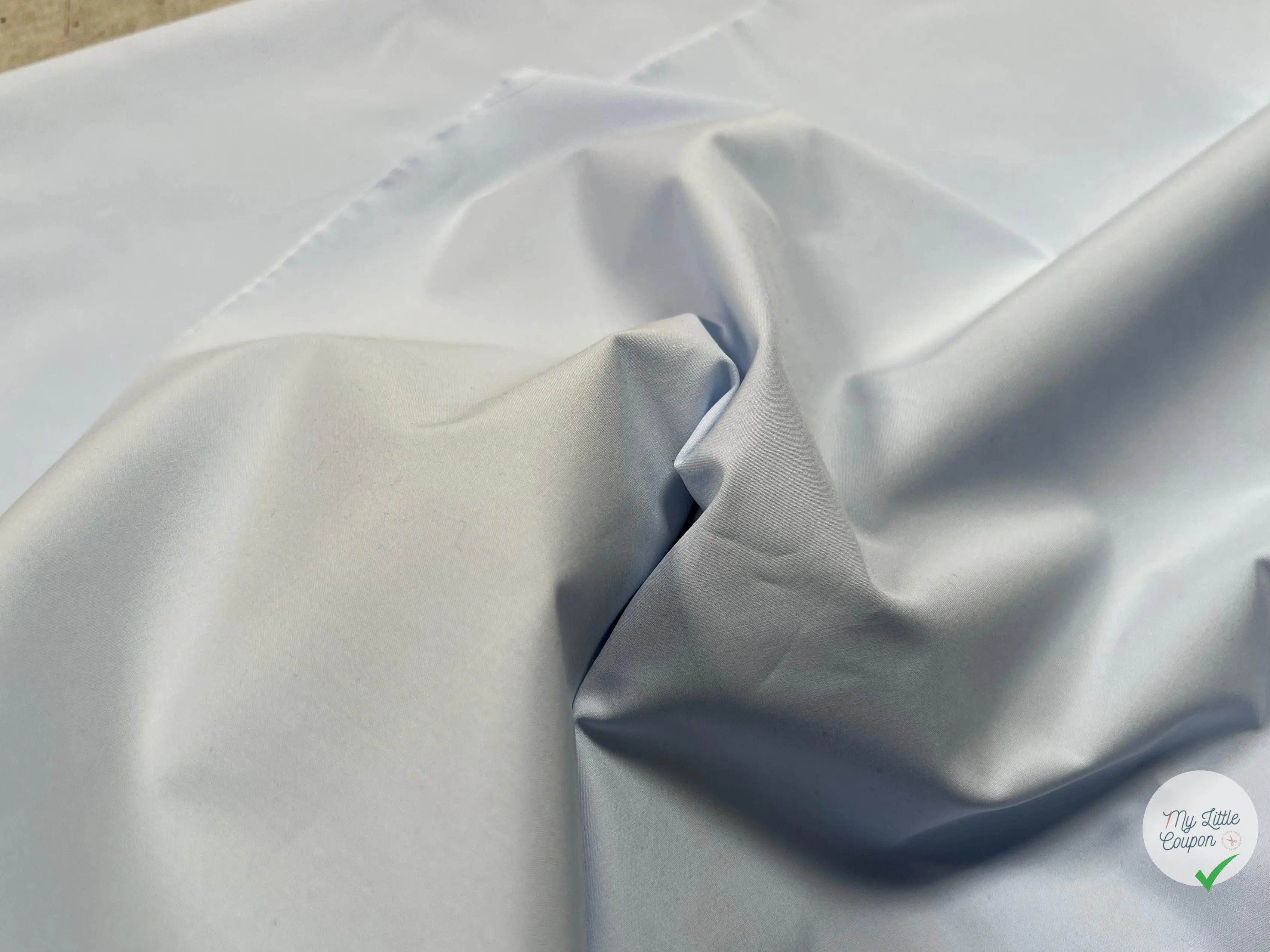 POPELINE DE COTON BLEU CIEL - My Little Coupon - tissu - coudre