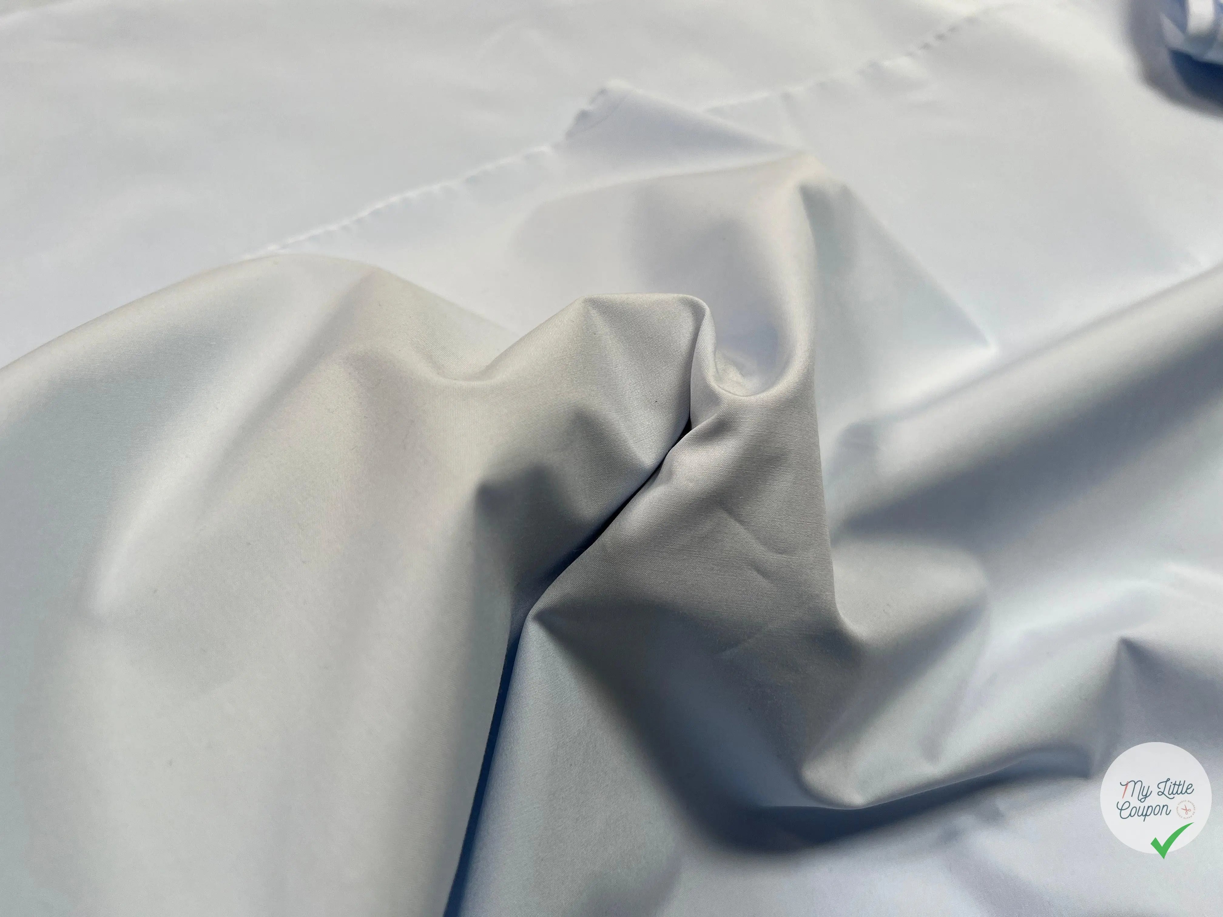 POPELINE DE COTON BLEU CIEL - My Little Coupon - tissu - coudre