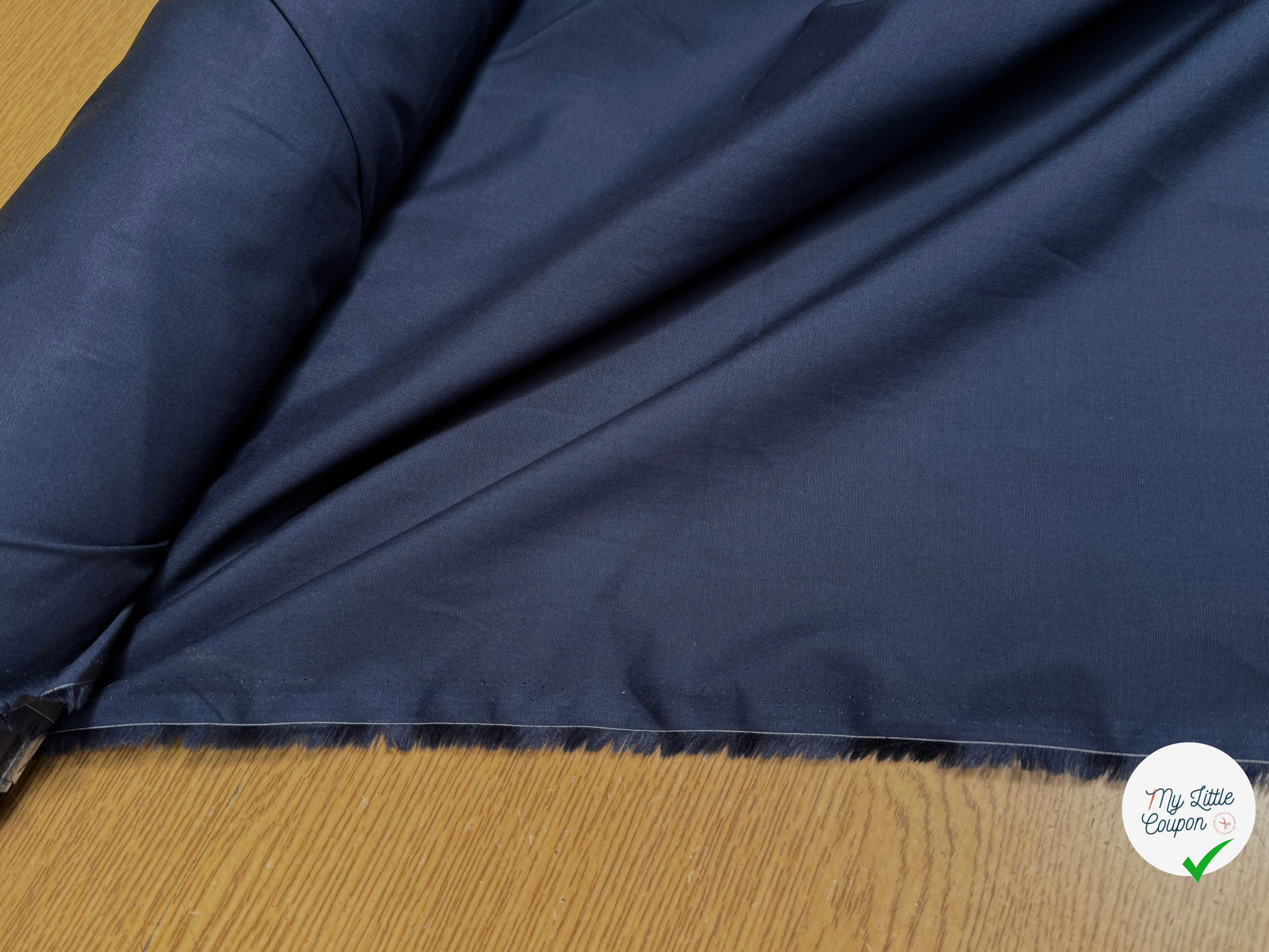 POPELINE DE COTON BLEU DENIM QUALITÉ COUTURE - My Little Coupon