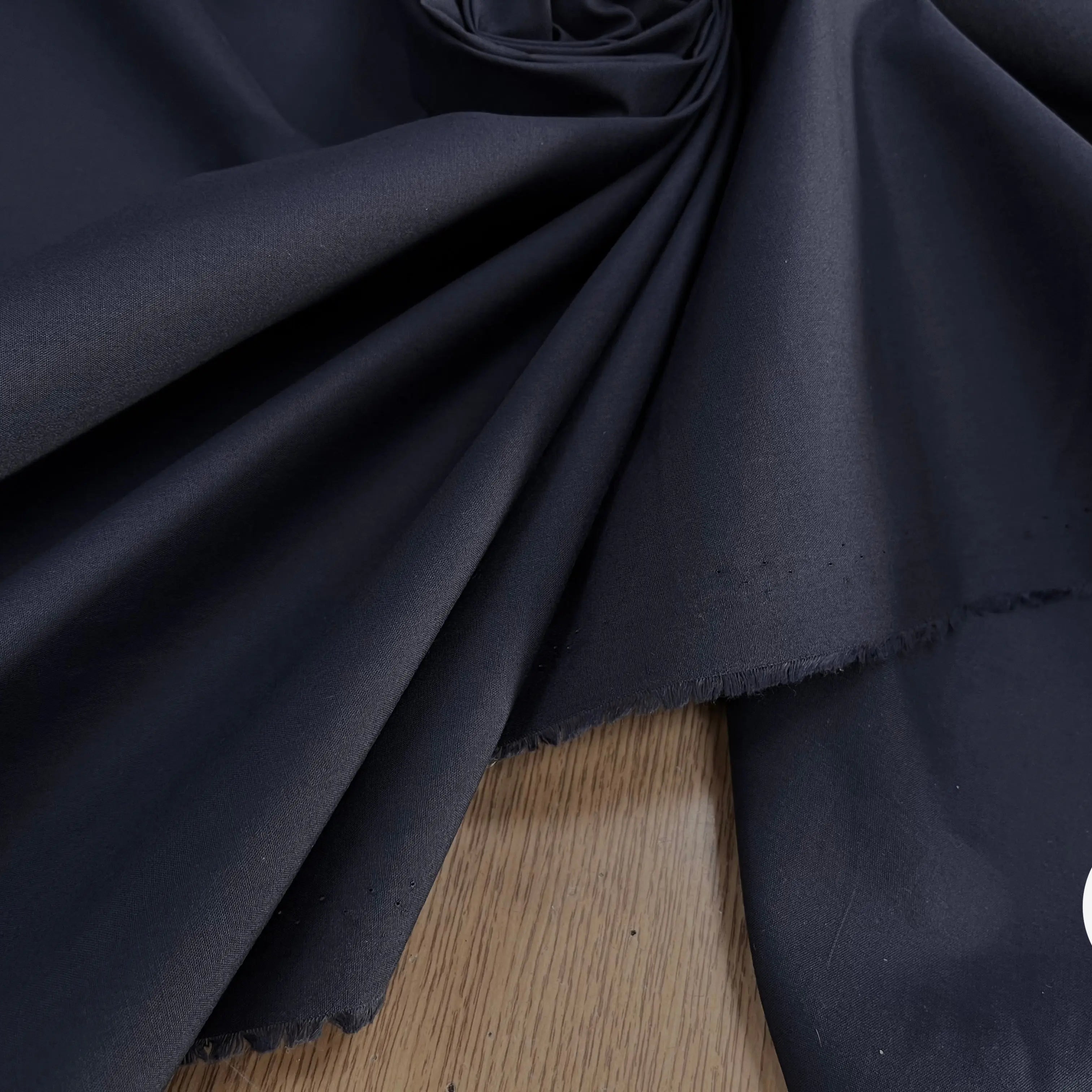 POPELINE DE COTON BLEU MARINE - My Little Coupon