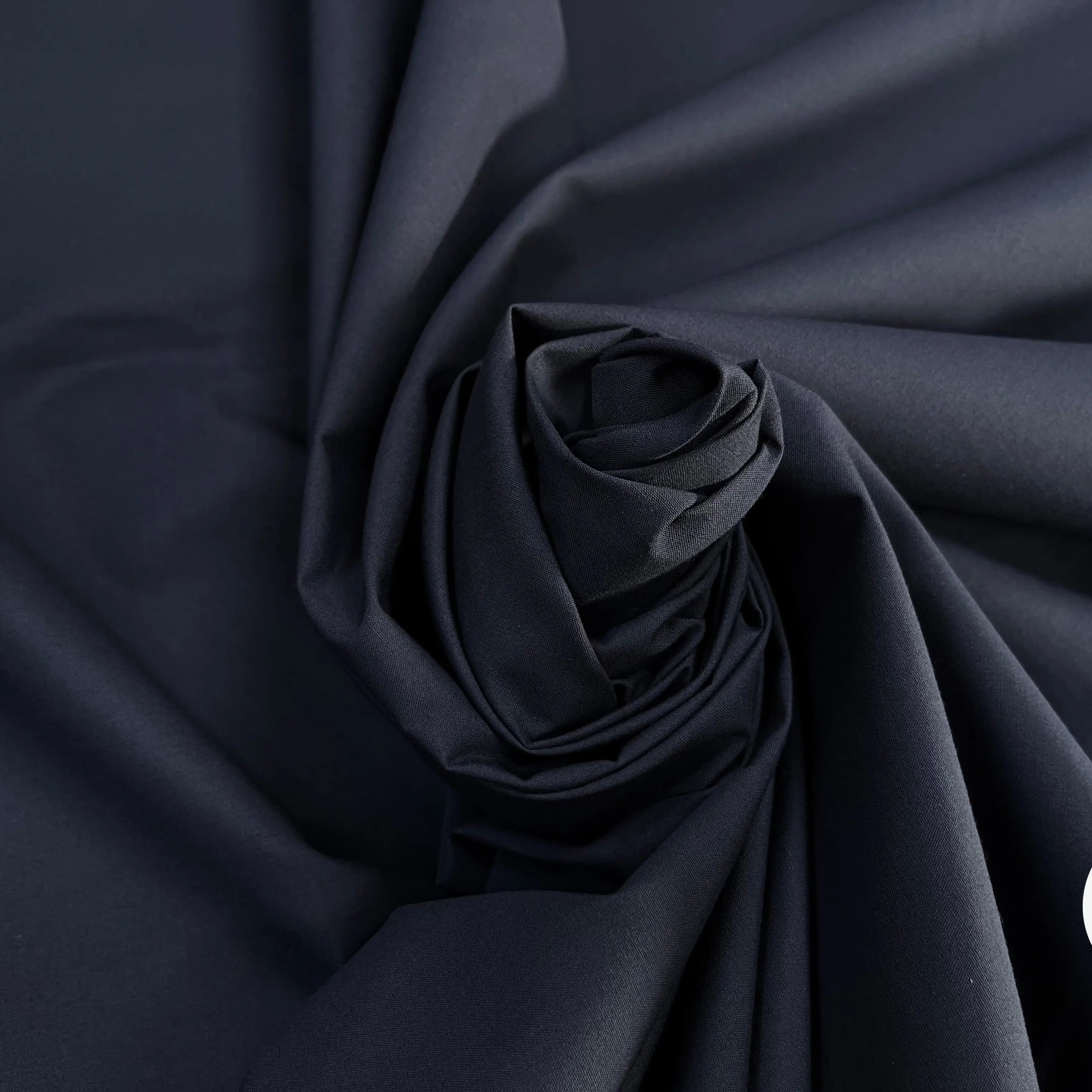 POPELINE DE COTON BLEU MARINE - My Little Coupon