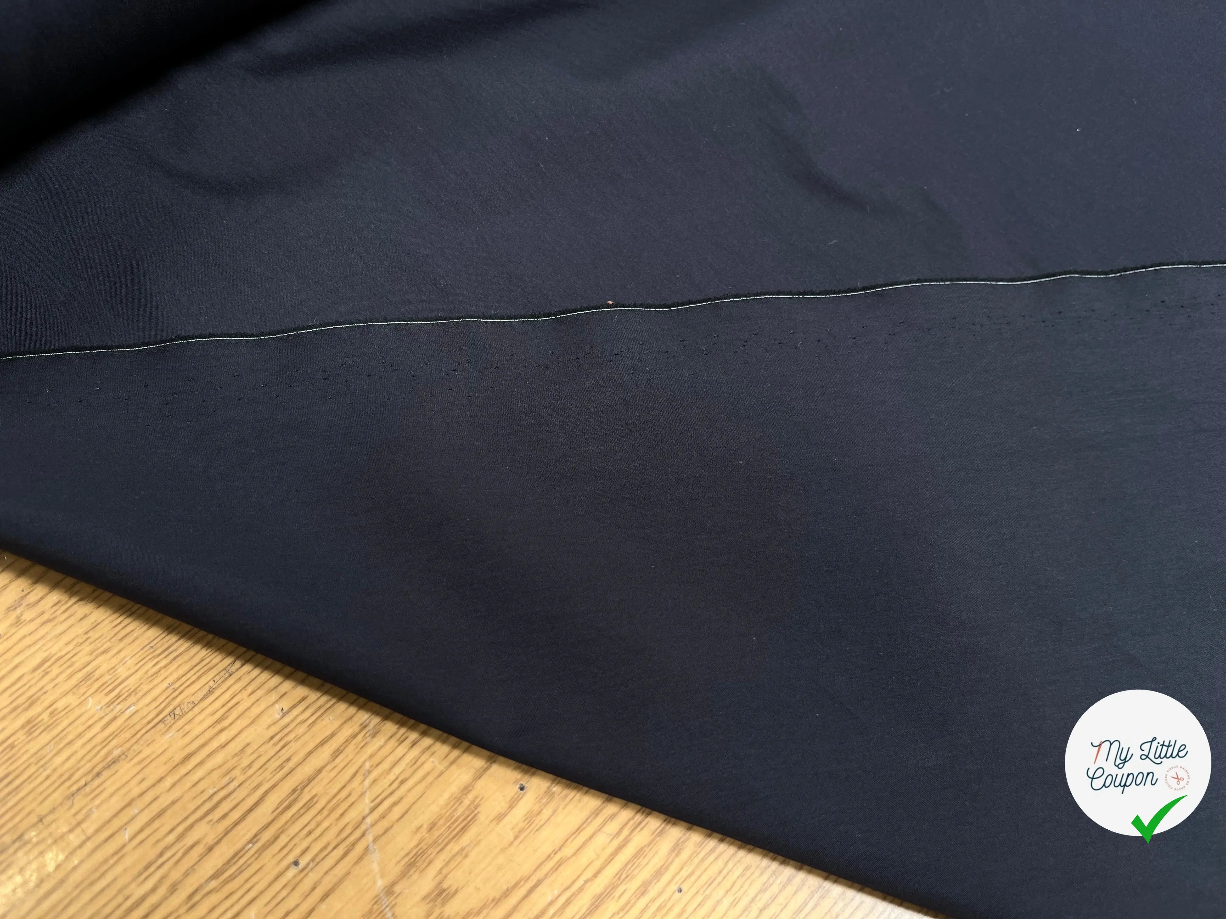 POPELINE DE COTON BLEU NUIT - My Little Coupon