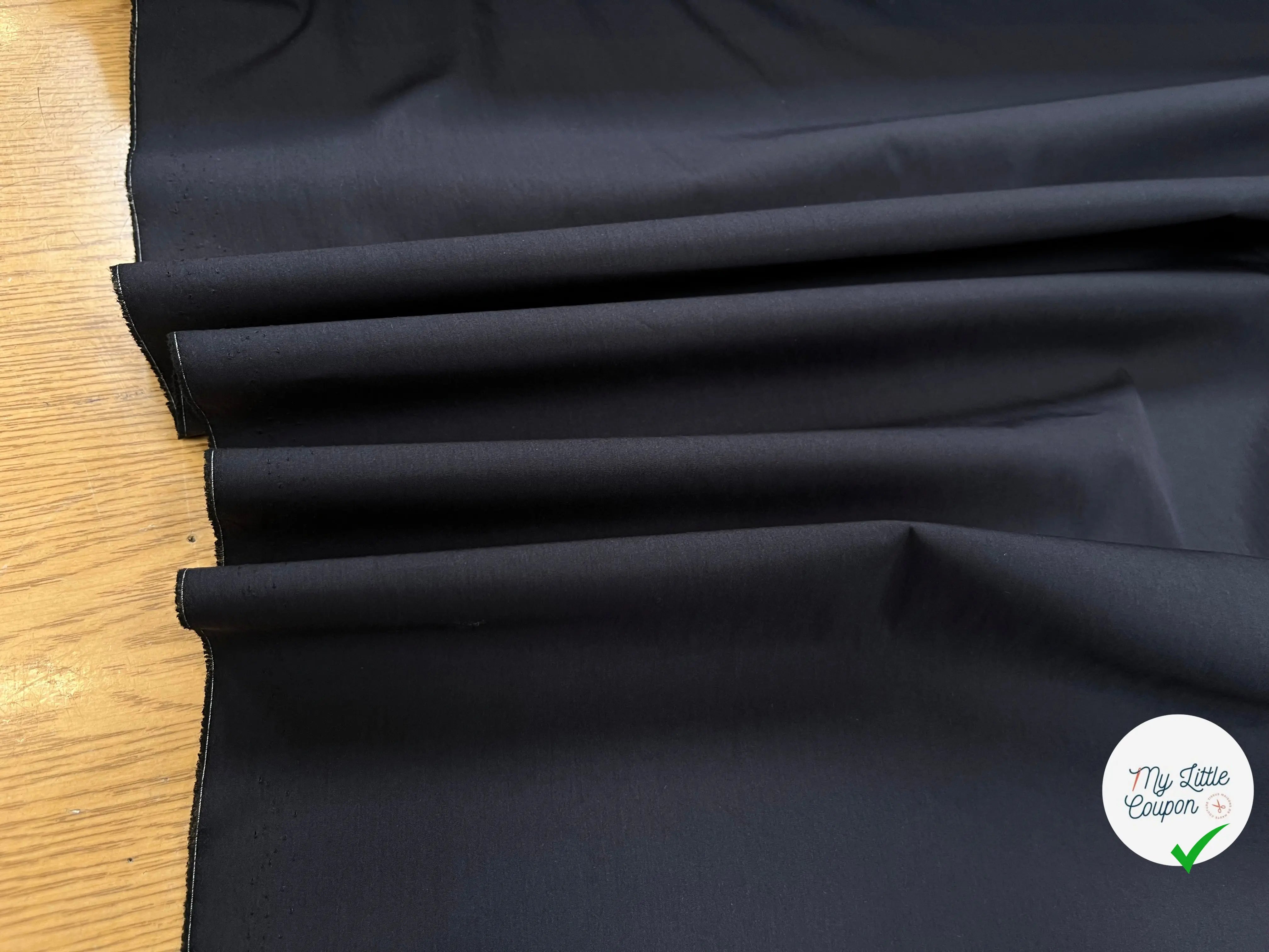 POPELINE DE COTON BLEU NUIT - My Little Coupon