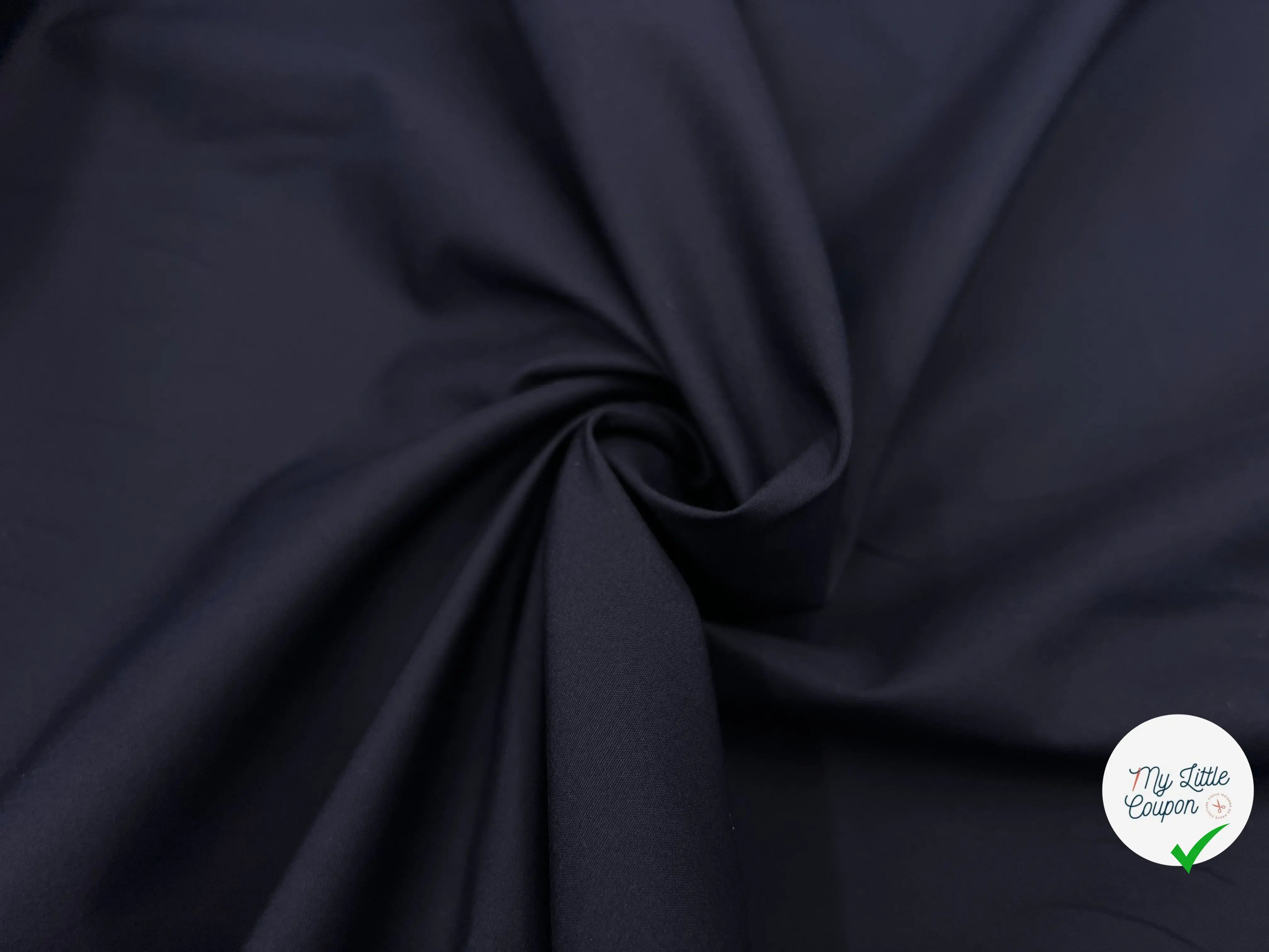 POPELINE DE COTON BLEU NUIT QUALITÉ JAPAN SUBLIME MSO