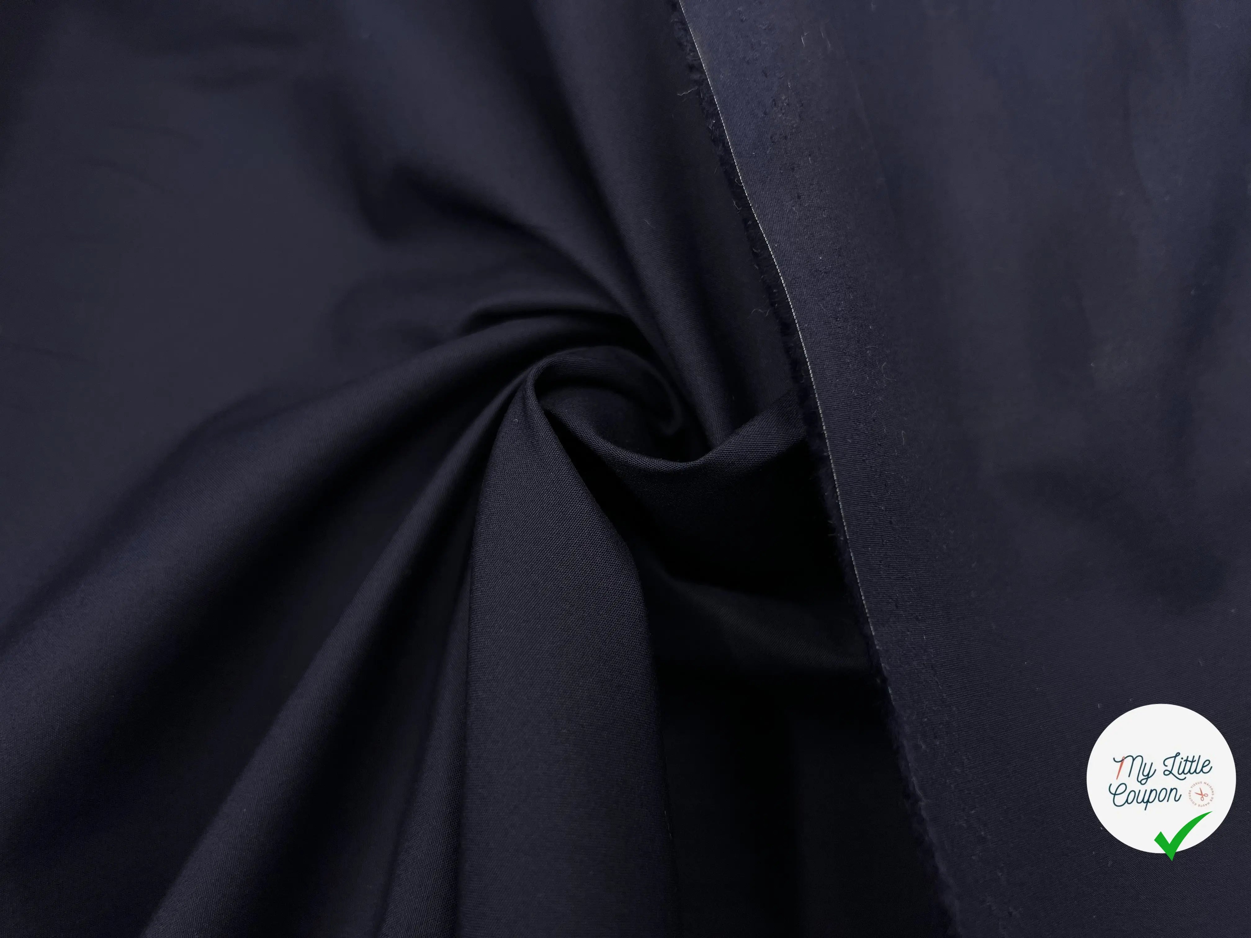 POPELINE DE COTON BLEU NUIT QUALITÉ JAPAN SUBLIME MSO